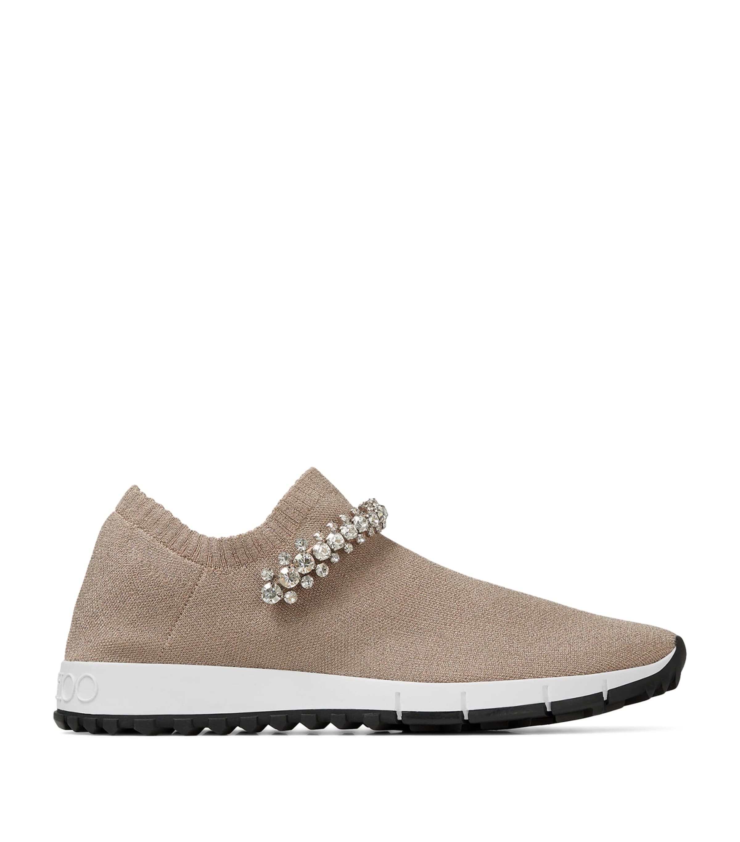 Jimmy Choo Verona Knit Sneakers With Crystal-embellishment In Pink