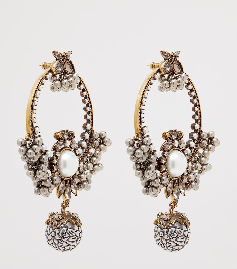 McQueen Faux Pearl Heirloom Drop Earrings Image 3