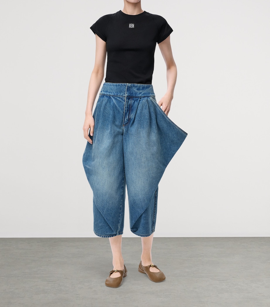 LOEWE Womens Anagram Logo T-Shirt Black Image 2