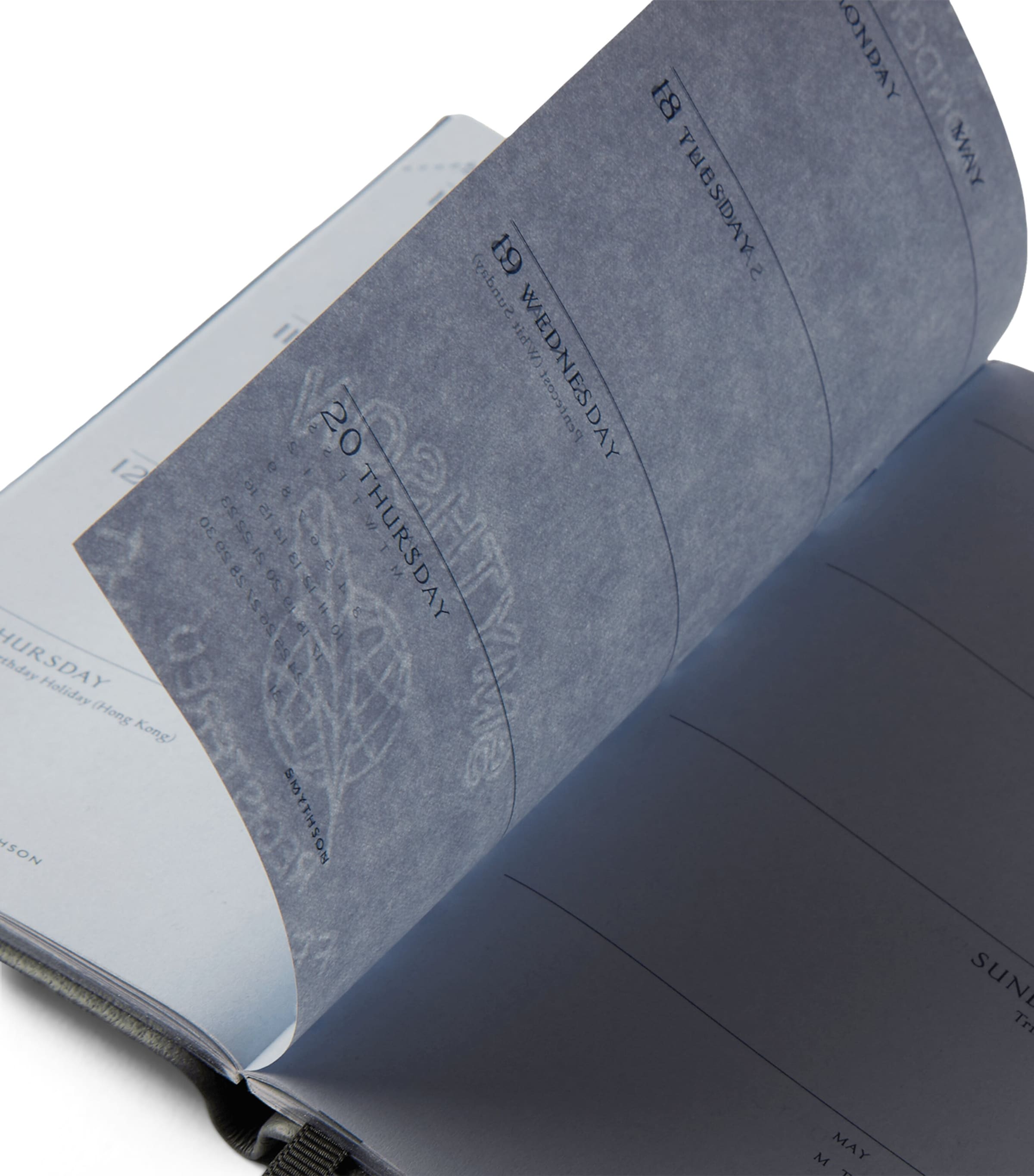 Smythson Leather Panama Weekly Diary 2027 Slate Green Image 3