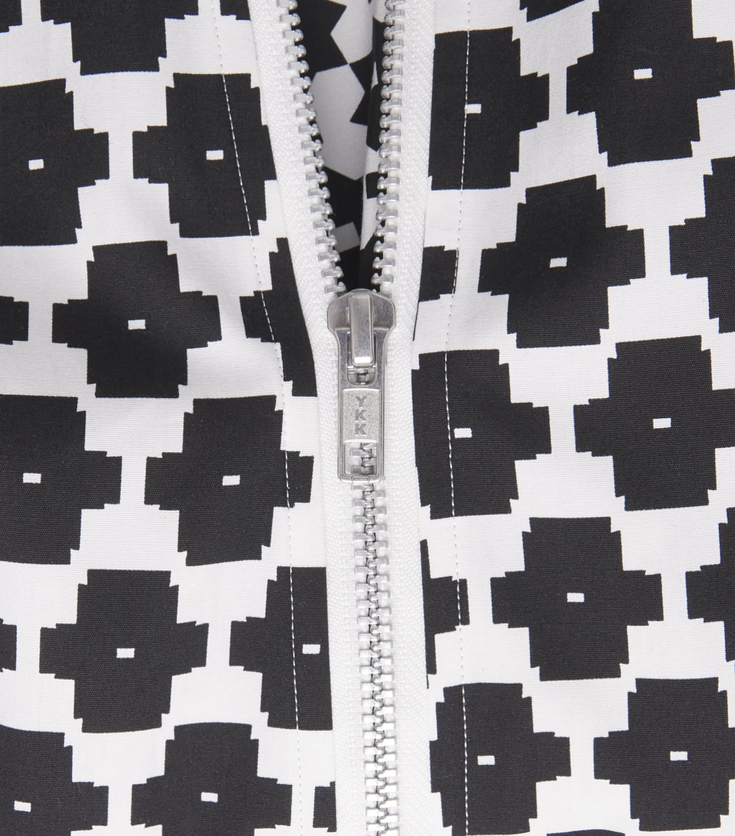Comme Des Garçons Homme Plus Mens Cotton Floral Zip-Detail Shirt White/black Image 6