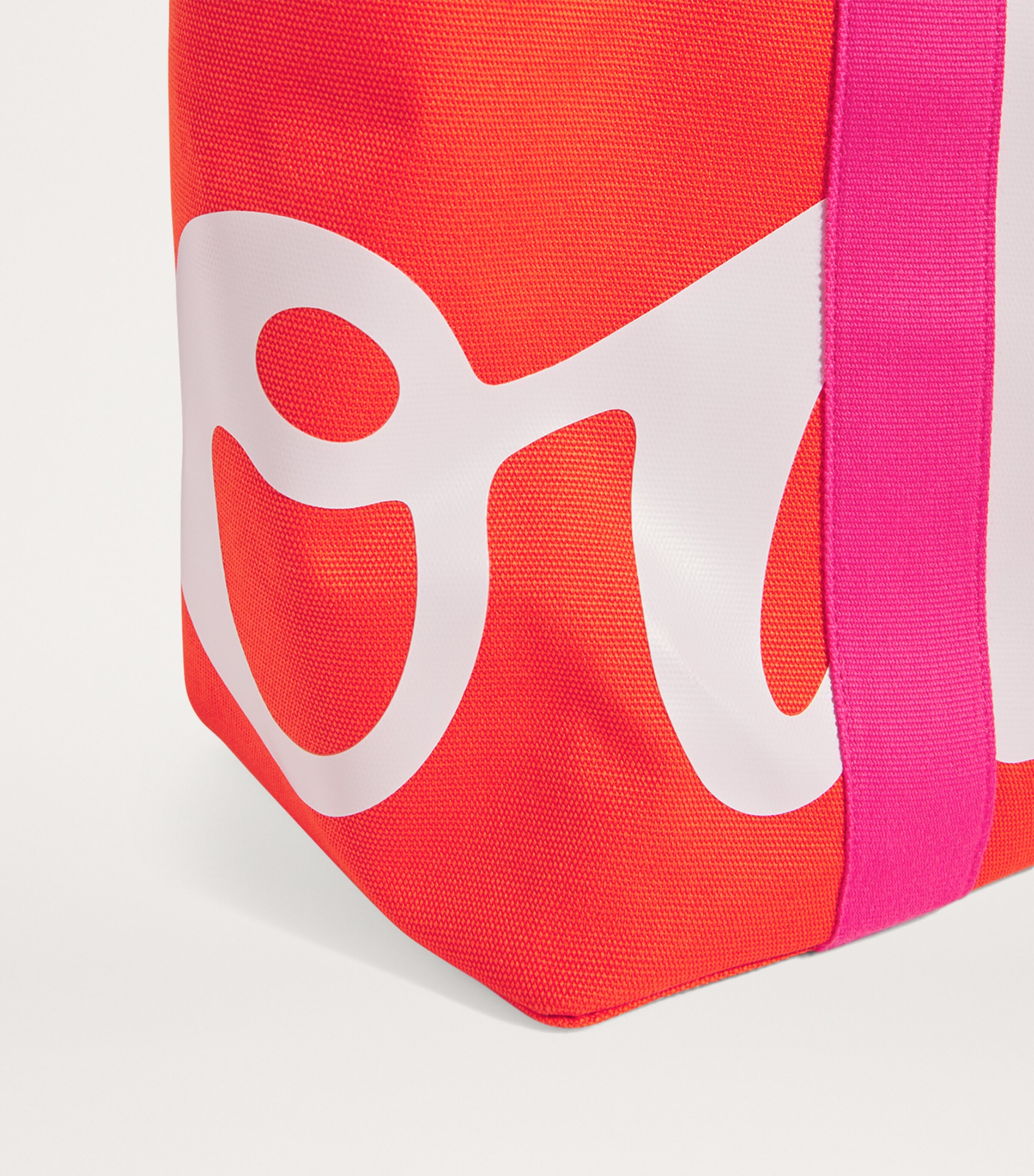Harrods Large Cotton Logo Tote Bag Orange Image 4