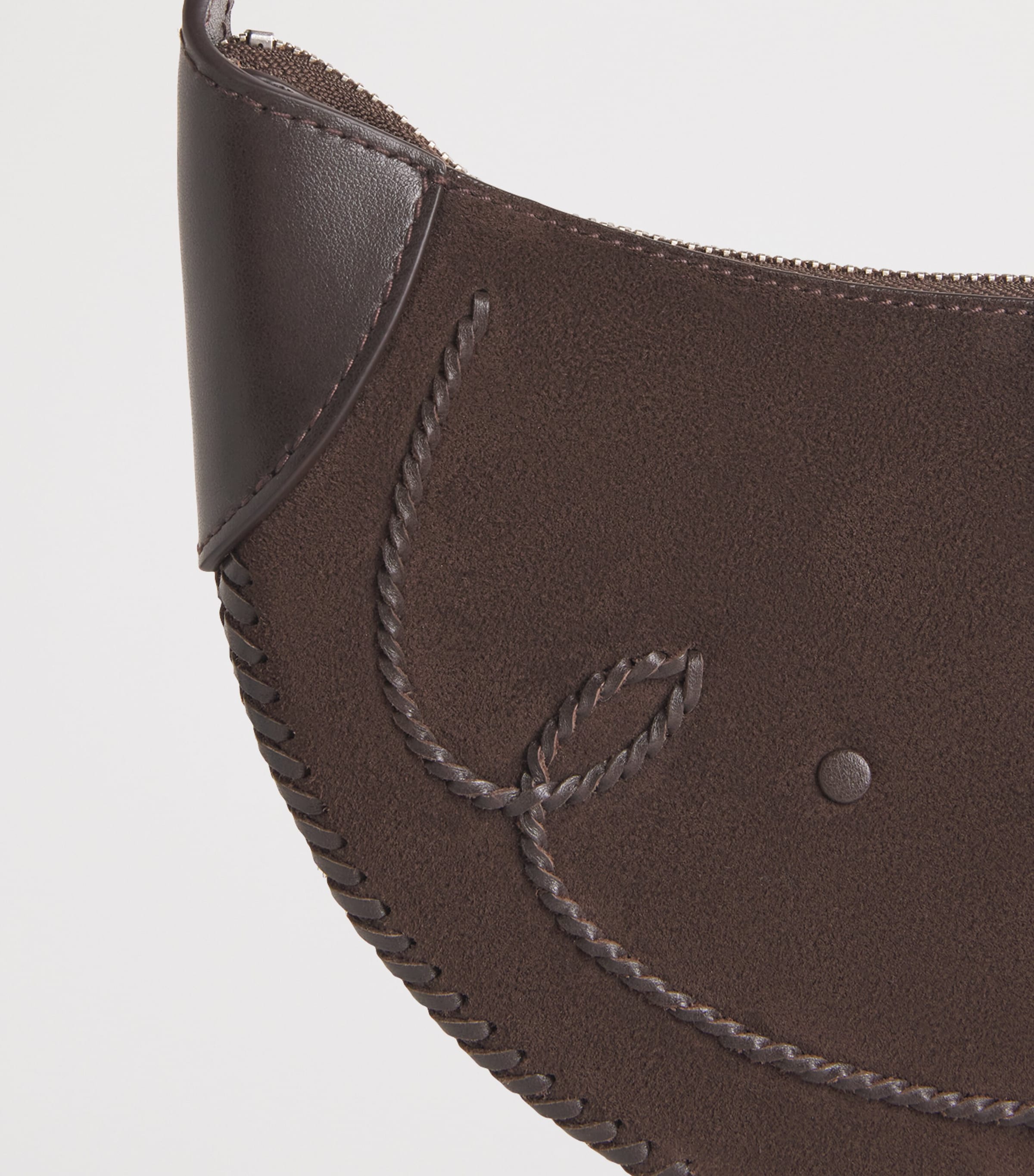 Polo Ralph Lauren Small Suede Polo ID Shoulder Bag Chocolate/tobacco Image 6