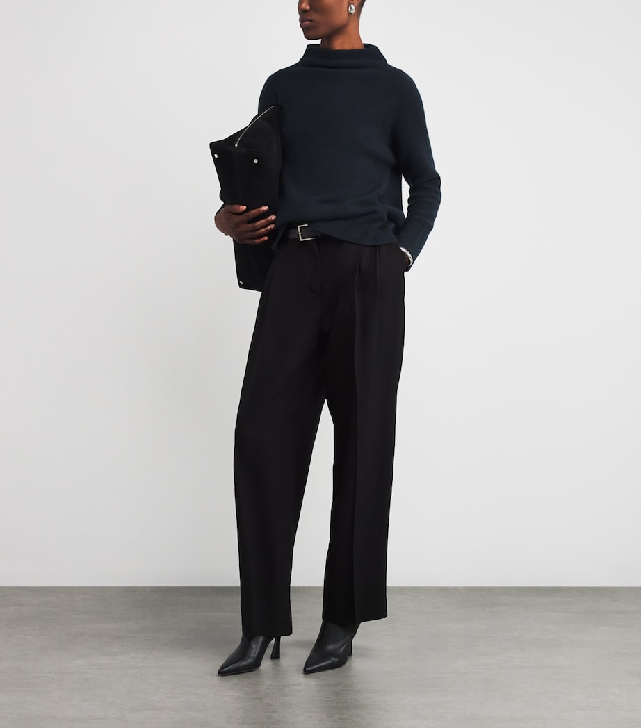 Cashmere Funnel-Neck Sweater 403CBL COASTAL Image 2