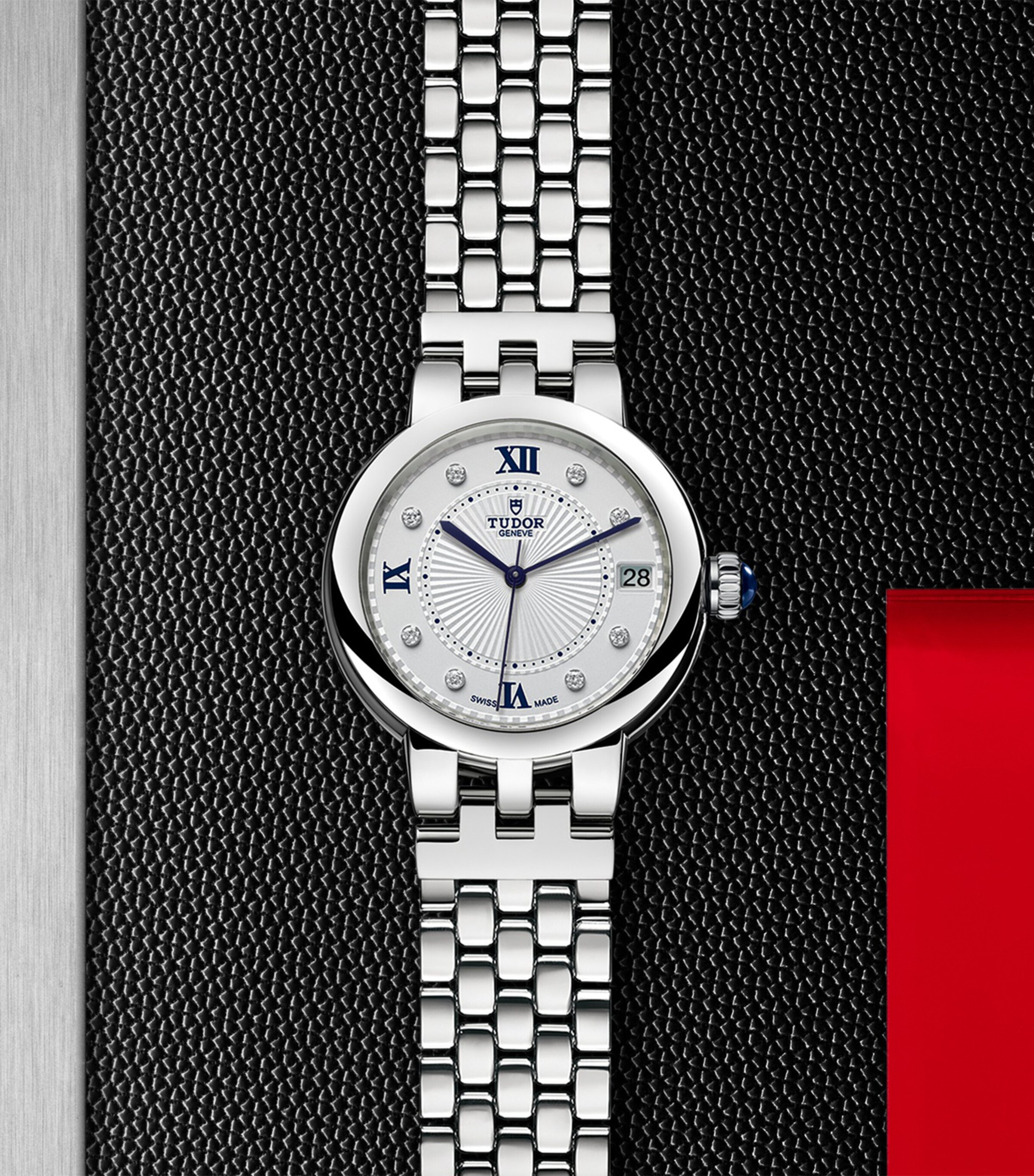 Clair de Rose Stainless Steel and Diamond Watch 34mm WHITE Image 3