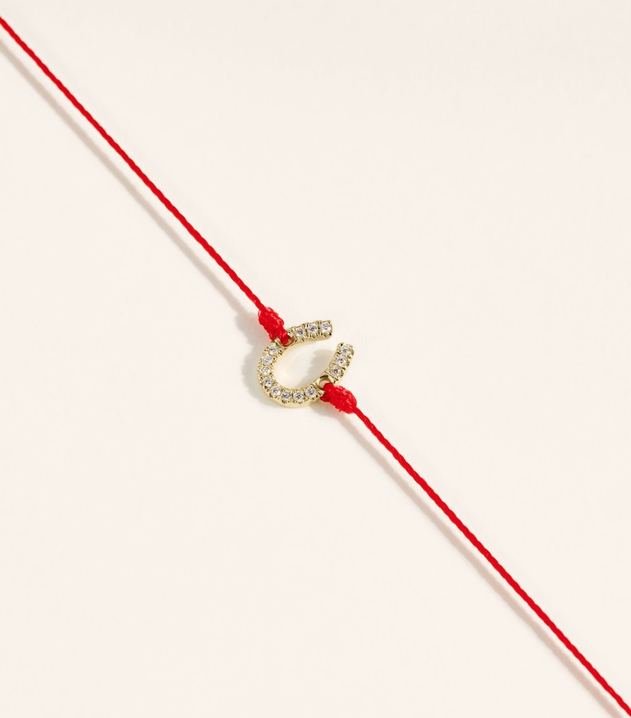 Redline Yellow Gold and Diamond Fer À Cheval Bracelet Red Image 4