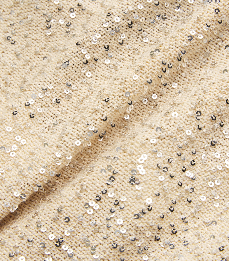 Sequinned Knitted Tank Top SILVER Image 5