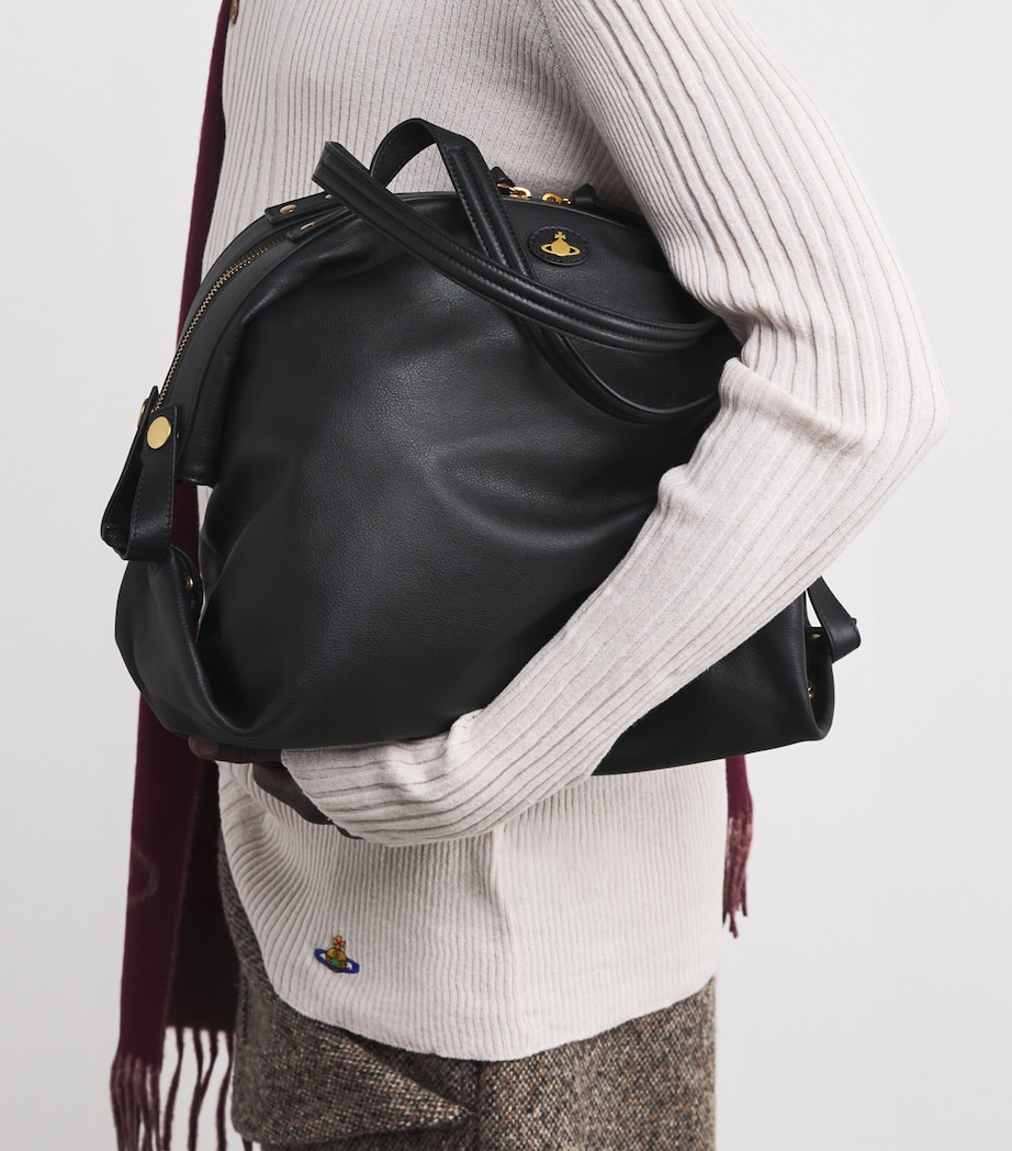 Large Leather Mara Holdall N401 BLACK Image 2