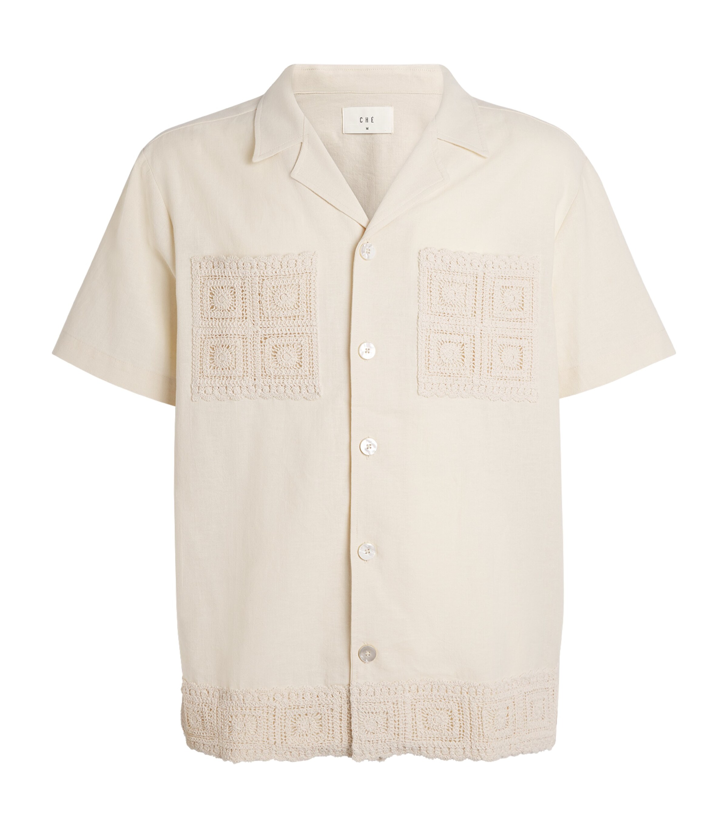 CHÉ Mens Cotton-Linen Inigo Shirt Ivory Image 1