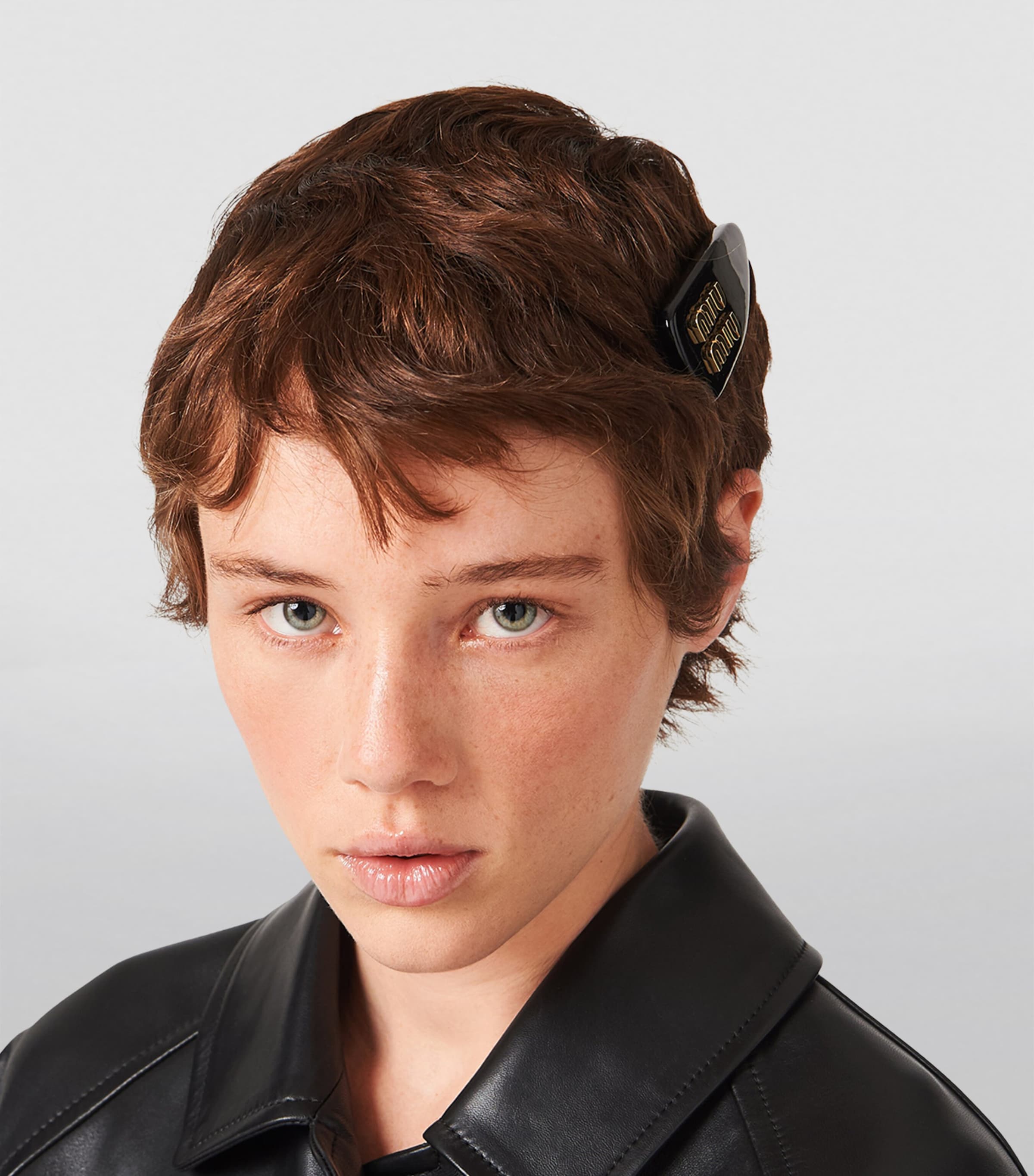 Leather Logo Hair Clip F0002 Image 3