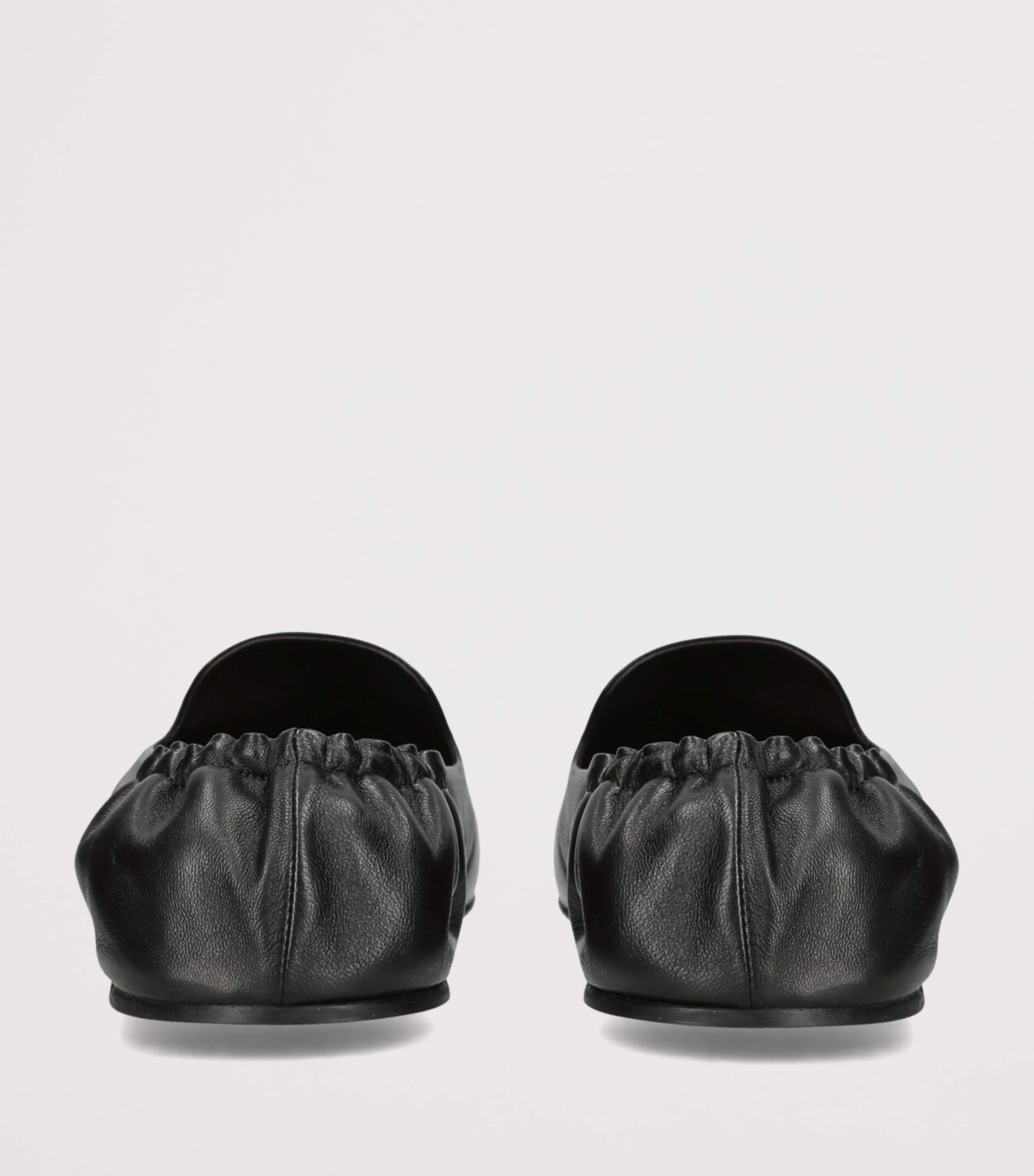 The Row Casa Leather Slippers Black Image 2