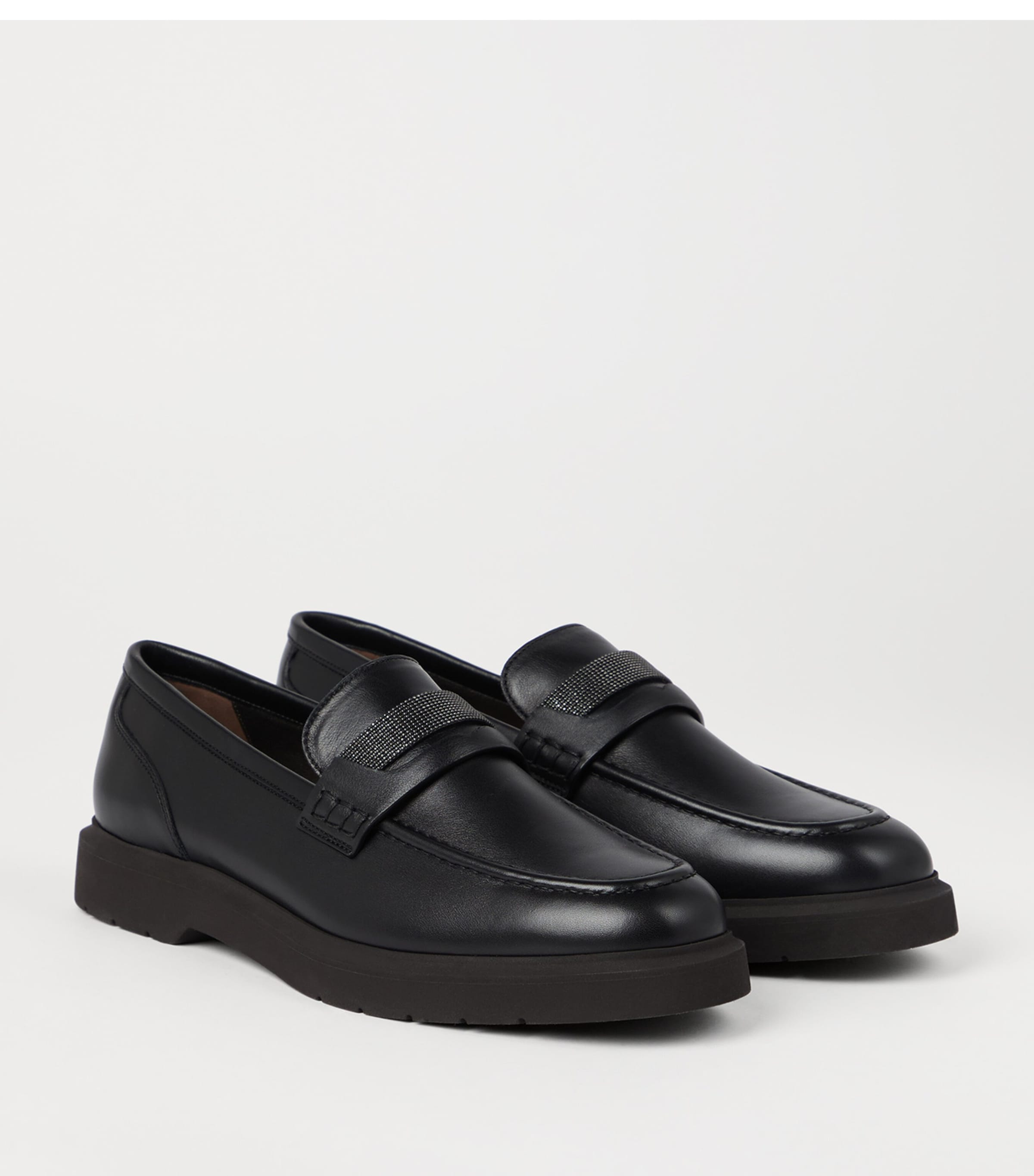Leather Monili Penny Loafers C101 Image 4