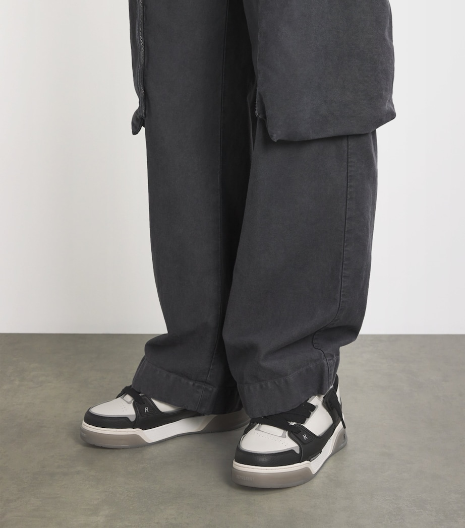 Leather Studio Sneakers BLK/WHITE Image 2