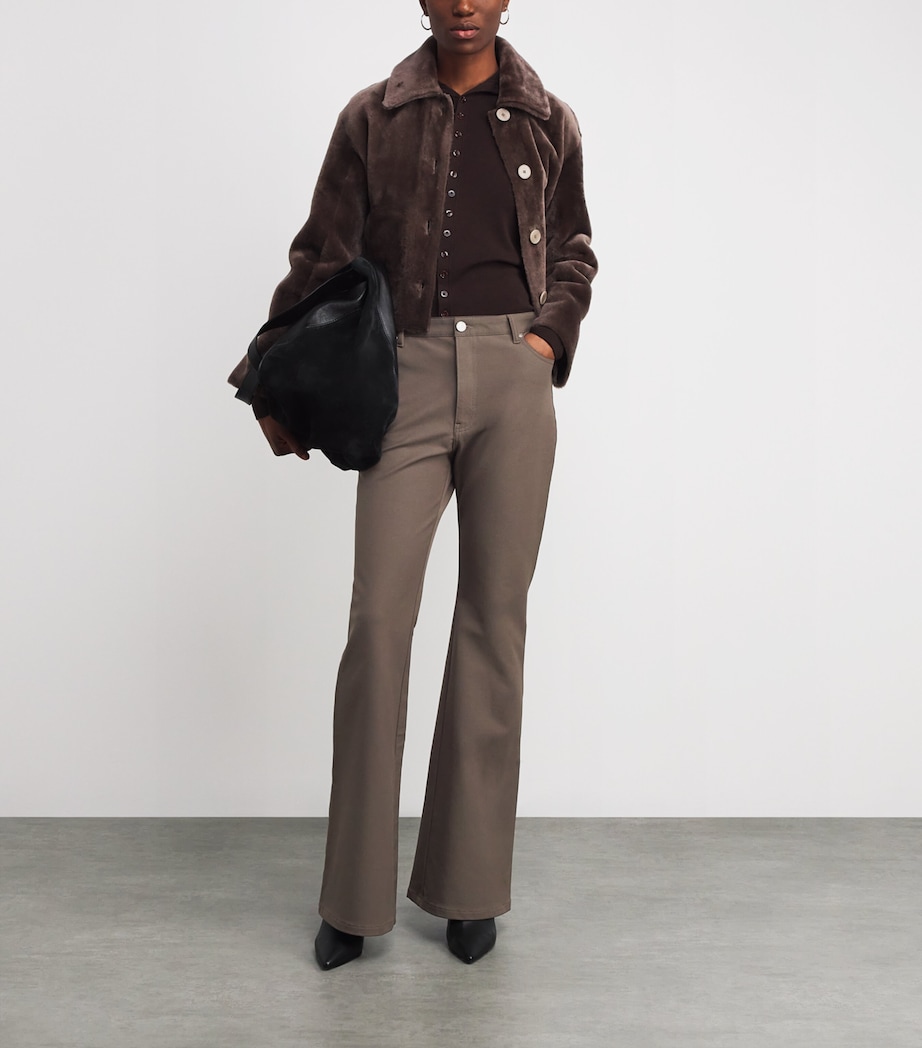 Stretch-Gabardine Bond Trousers MUSHROOM Image 2