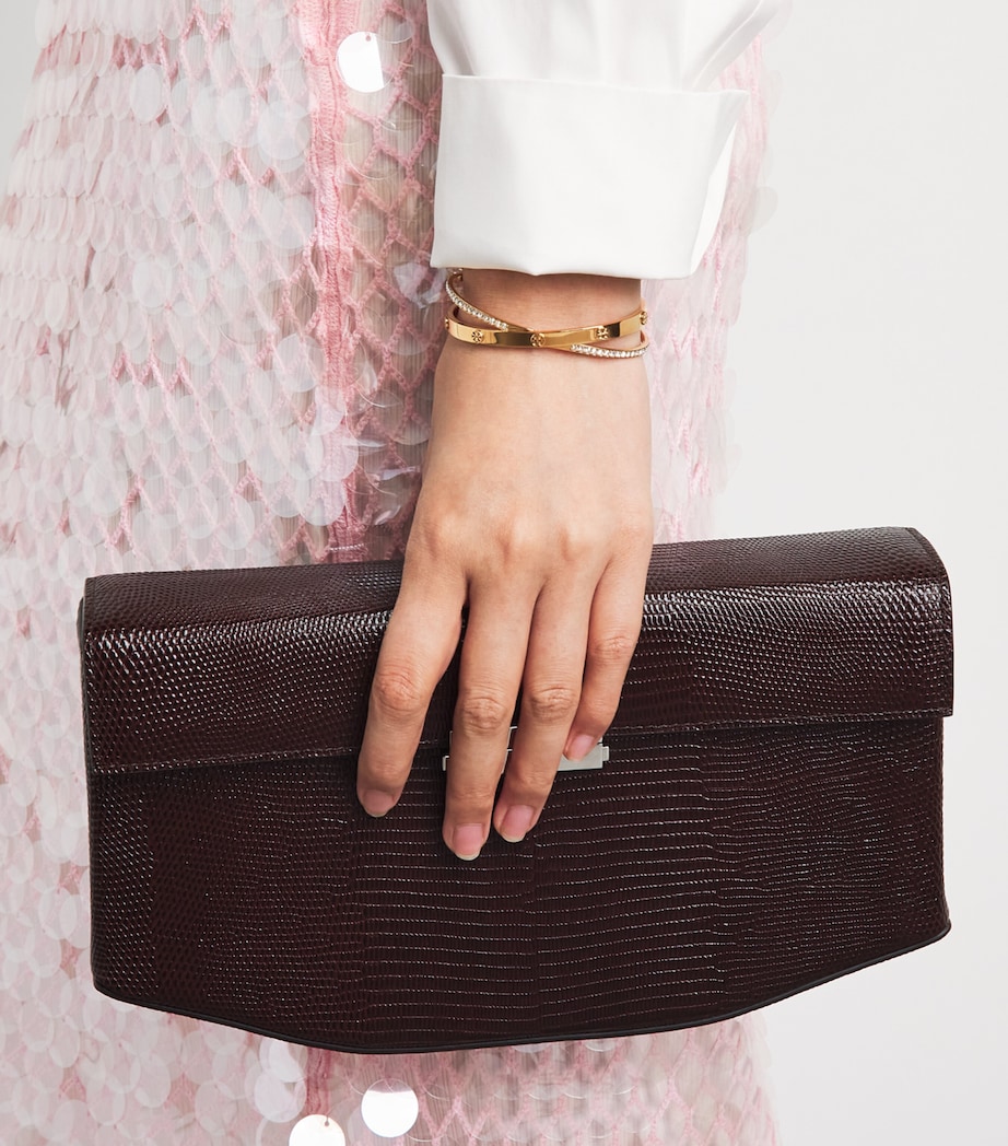 Tory Burch Gold-Plated Icon Pavé Double Bracelet Tory Gold / Crystal Image 4