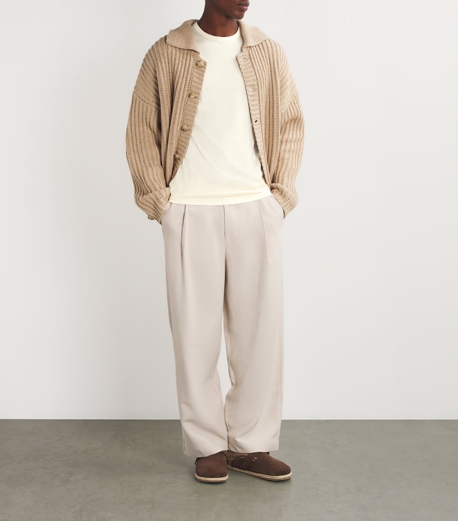 Sunspel Mens Supima Cotton T-Shirt Nuab/undyed Image 2