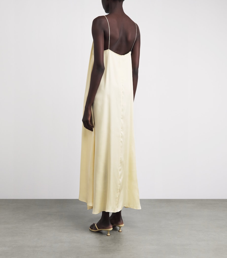 anine bing white silk dress ANINE BING Flora Dress in White