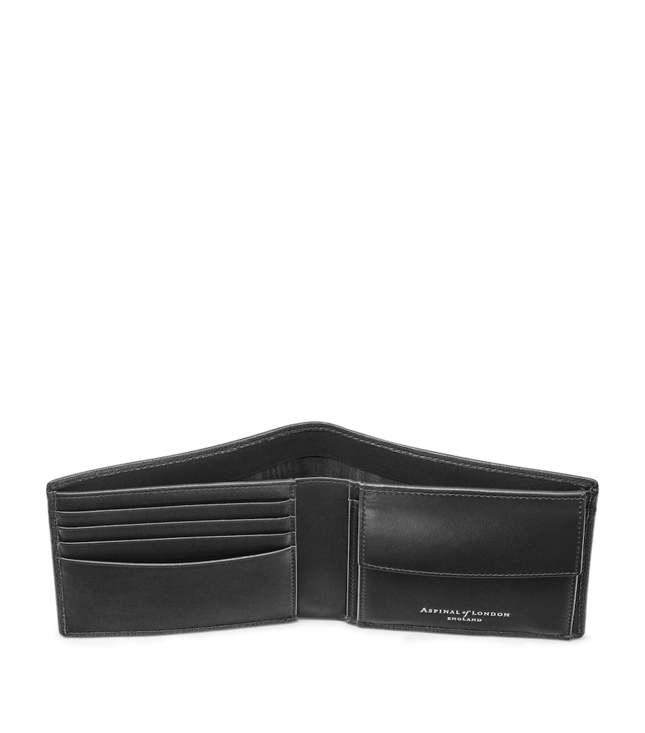Leather Bifold Coin Wallet BLACK Image 3
