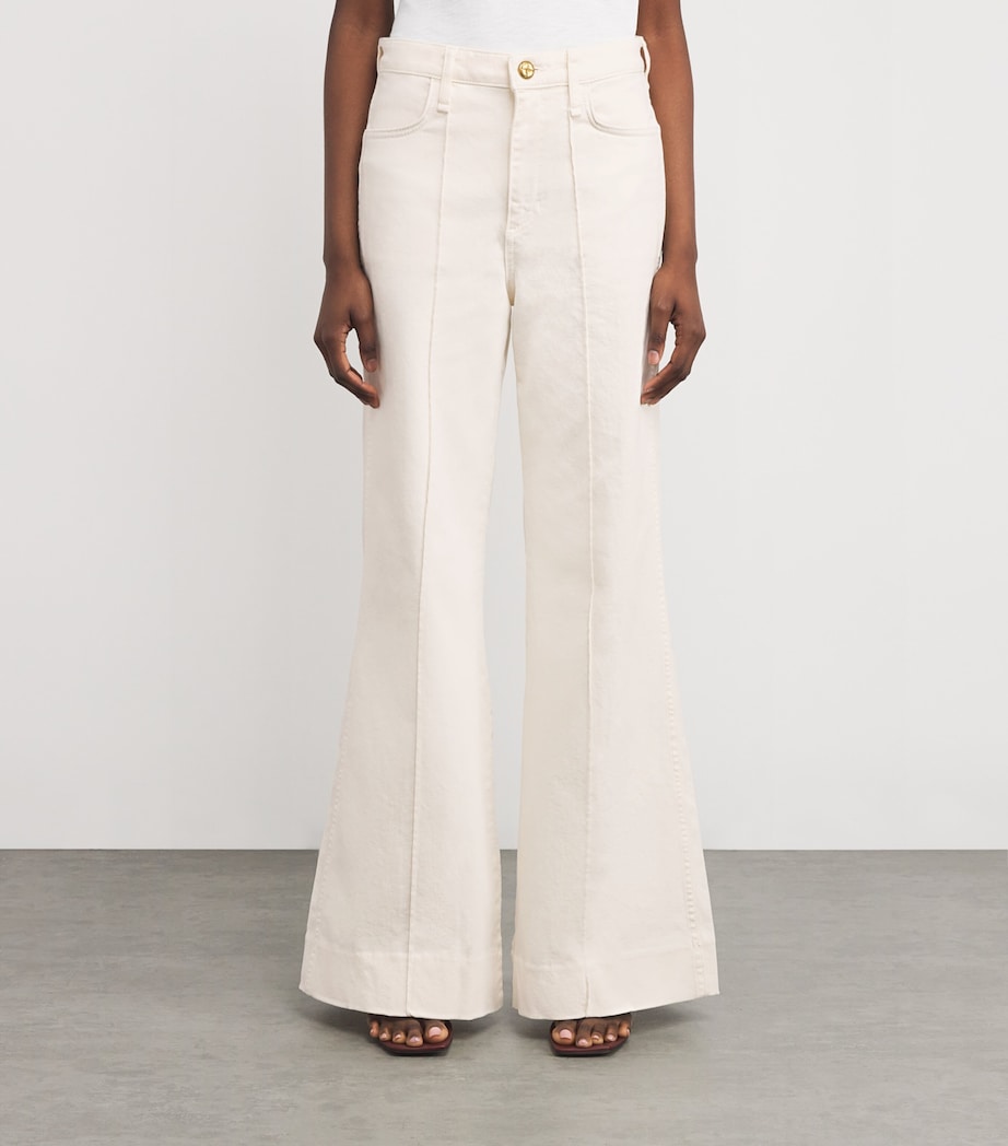 Skylar High-Rise Flared Jeans ECRU Image 3