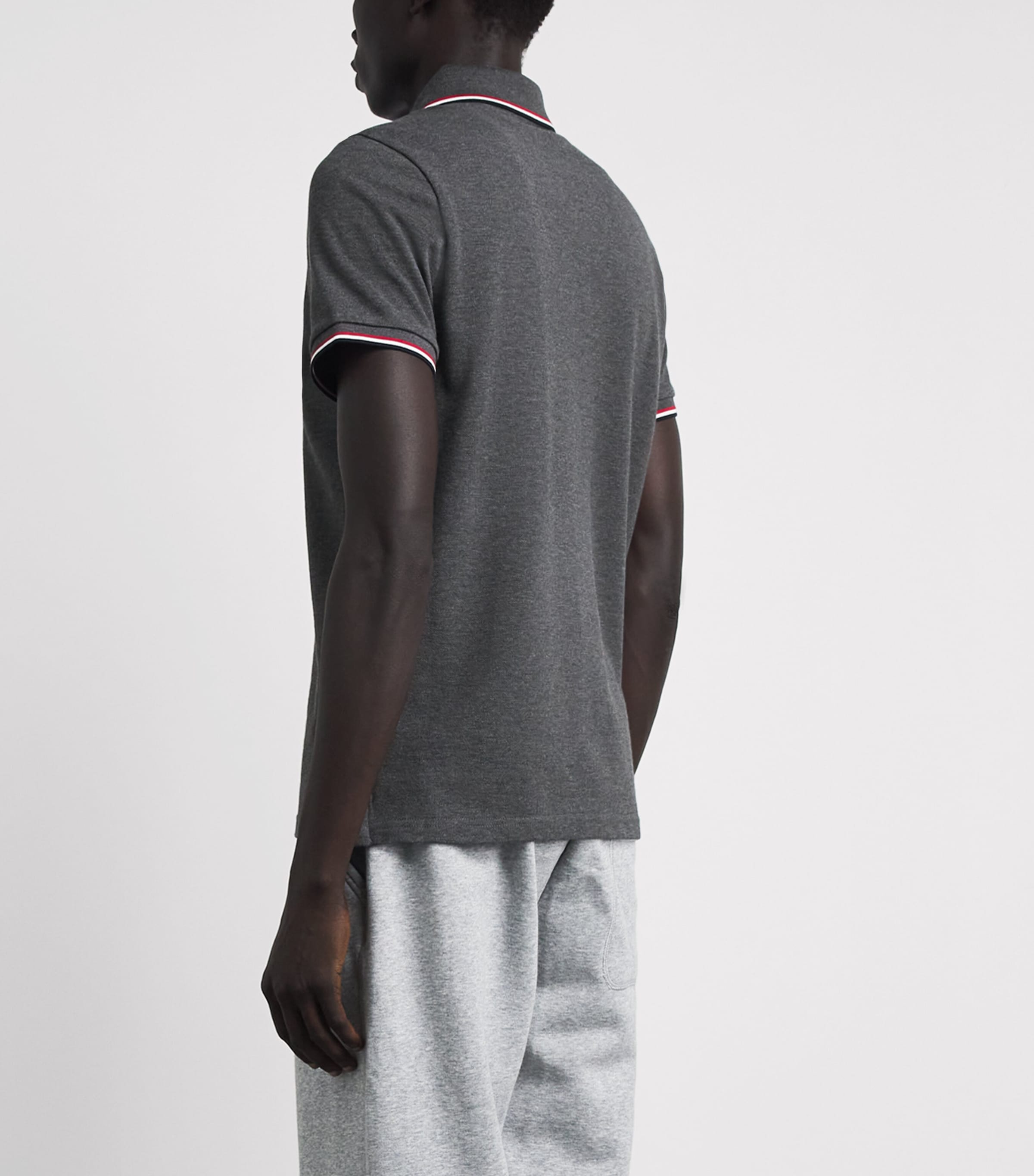 Moncler Mens Cotton Logo Polo Shirt Image 5