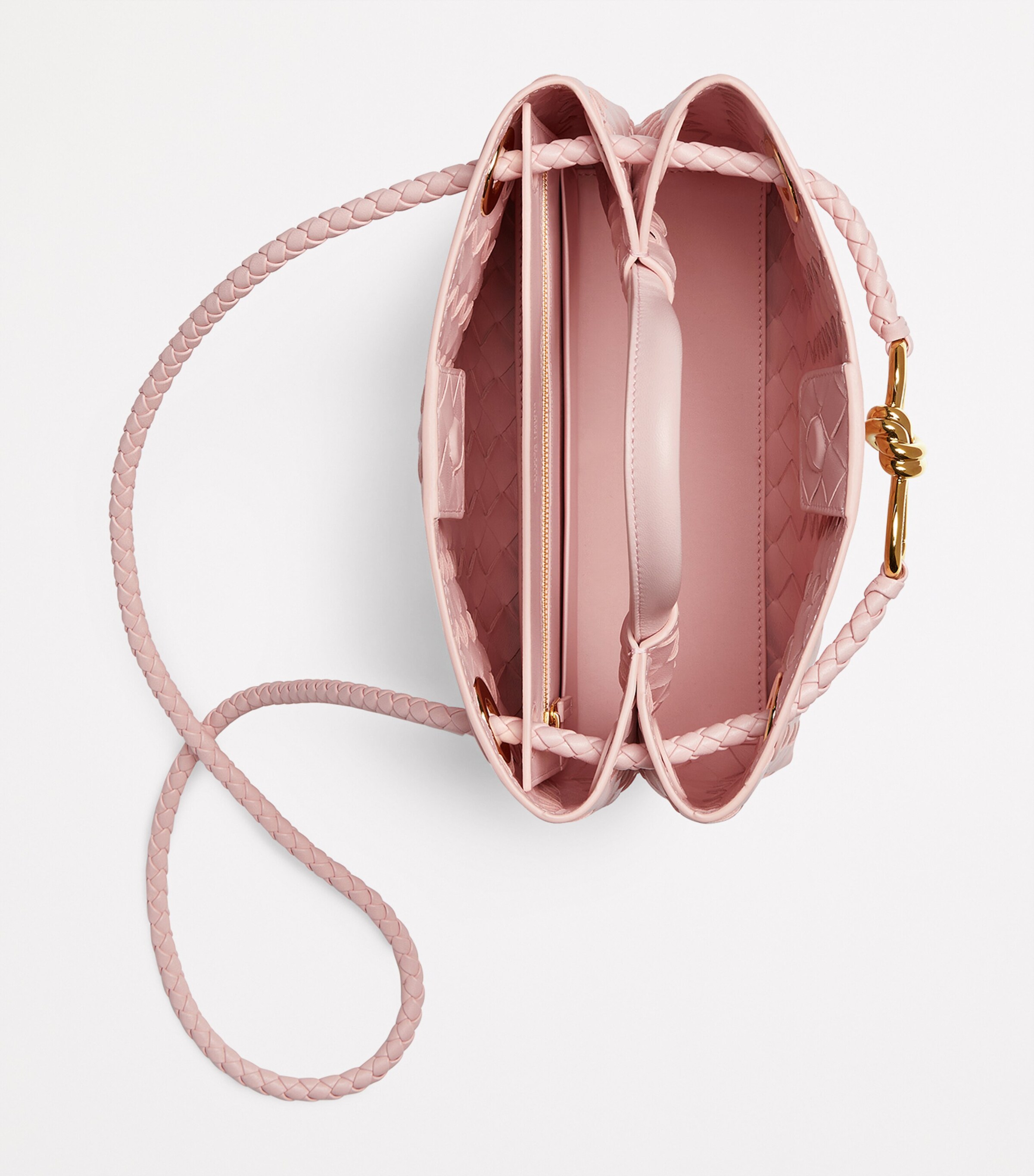Bottega Veneta Small Lambskin Andiamo Shoulder Bag Image 7