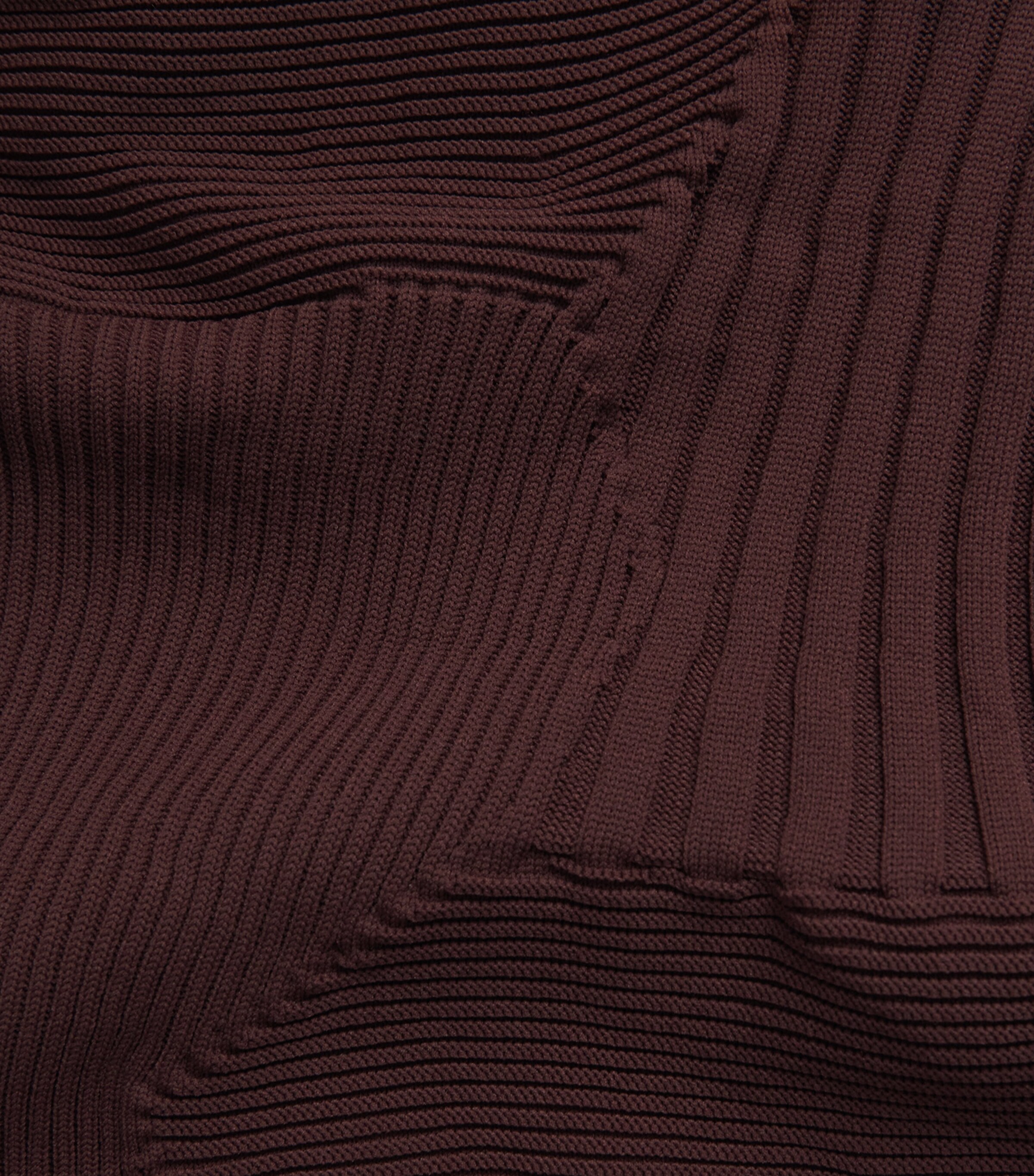 Issey Miyake Womens Kone Kone Knit Skirt Dark Brown Image 6