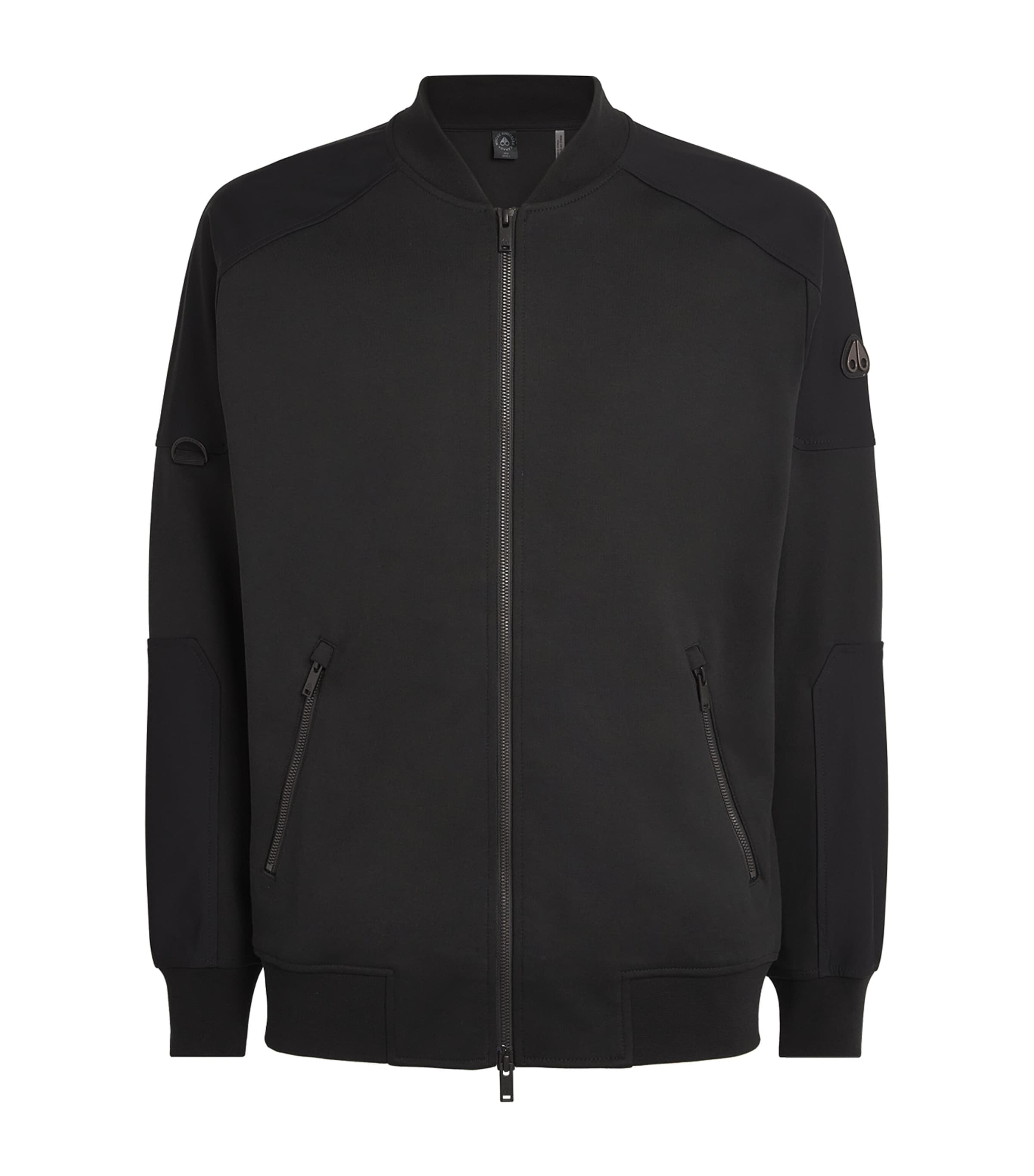 Moose Knuckles Mens Cotton Dalon Bomber Jacket Black Image 1