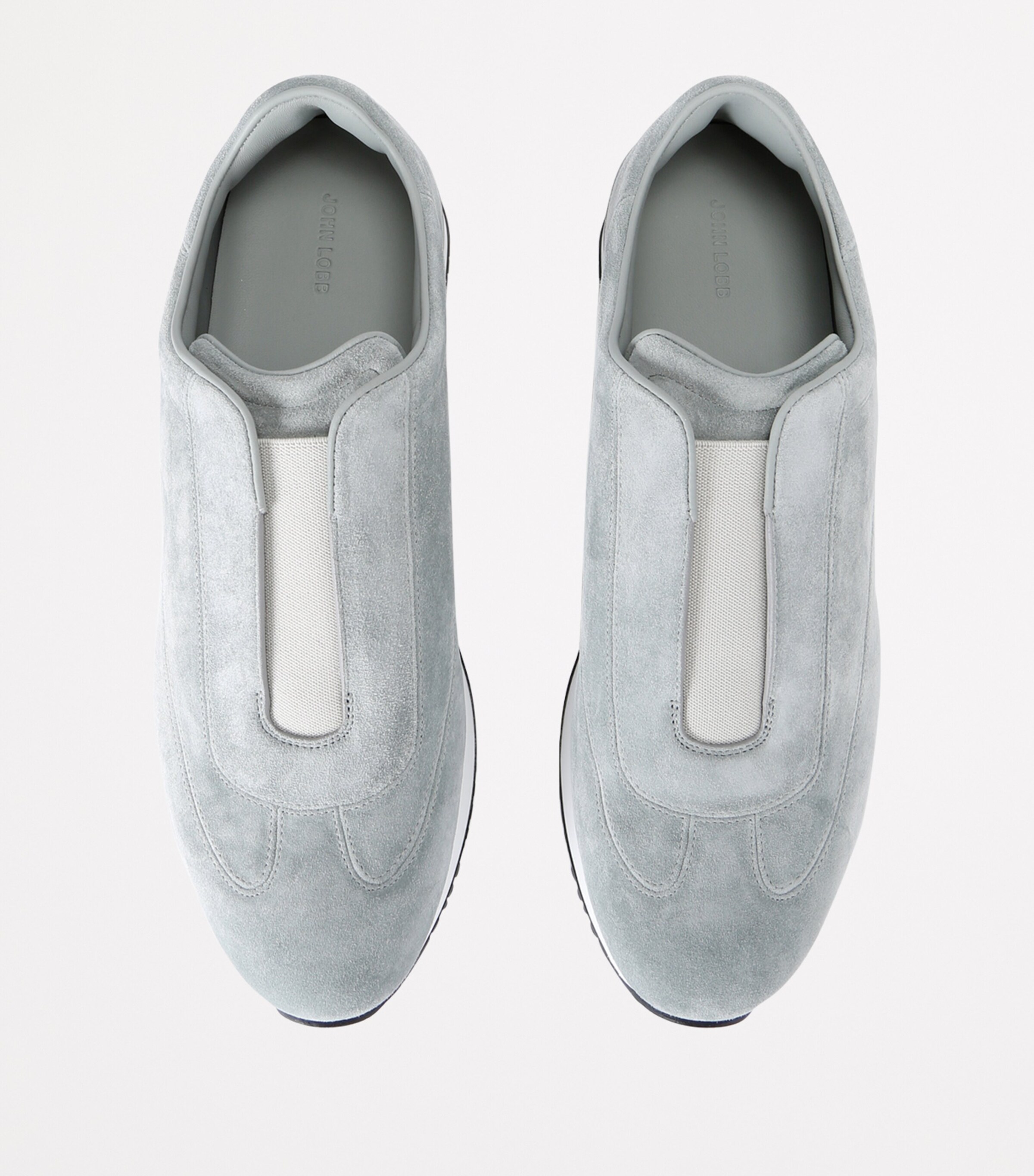 John Lobb Suede Lift Slip-On Sneakers Pale Blue Image 4