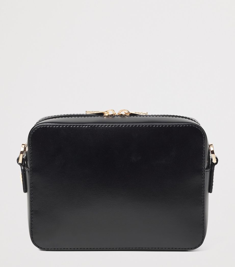 Leather Slot Weave Camera Bag BLACK Image 3