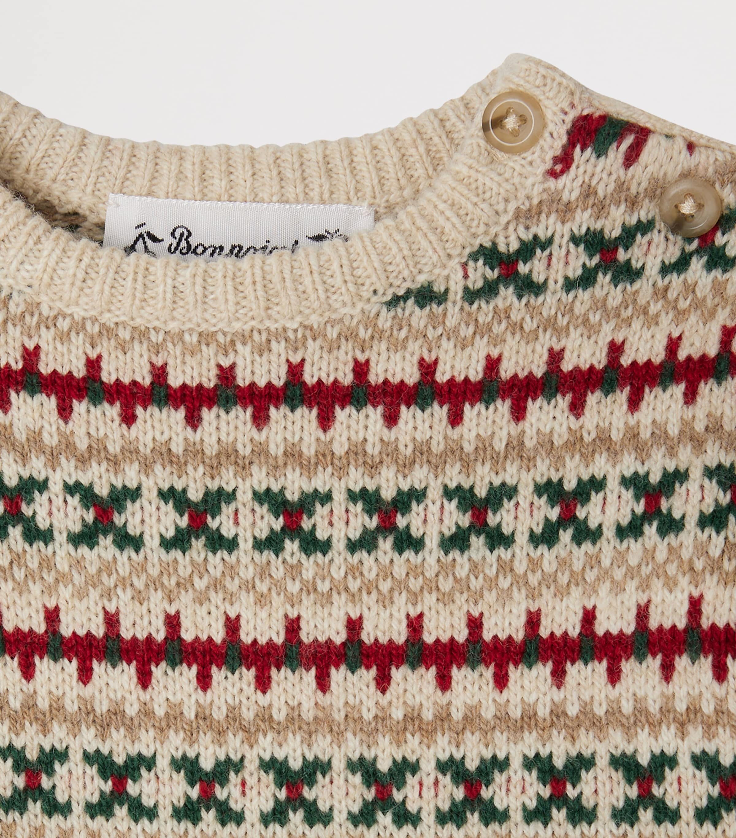 Wool-Blend Dalmire Sweater (12-18 Months) BLEU DE PRUSSE Image 3