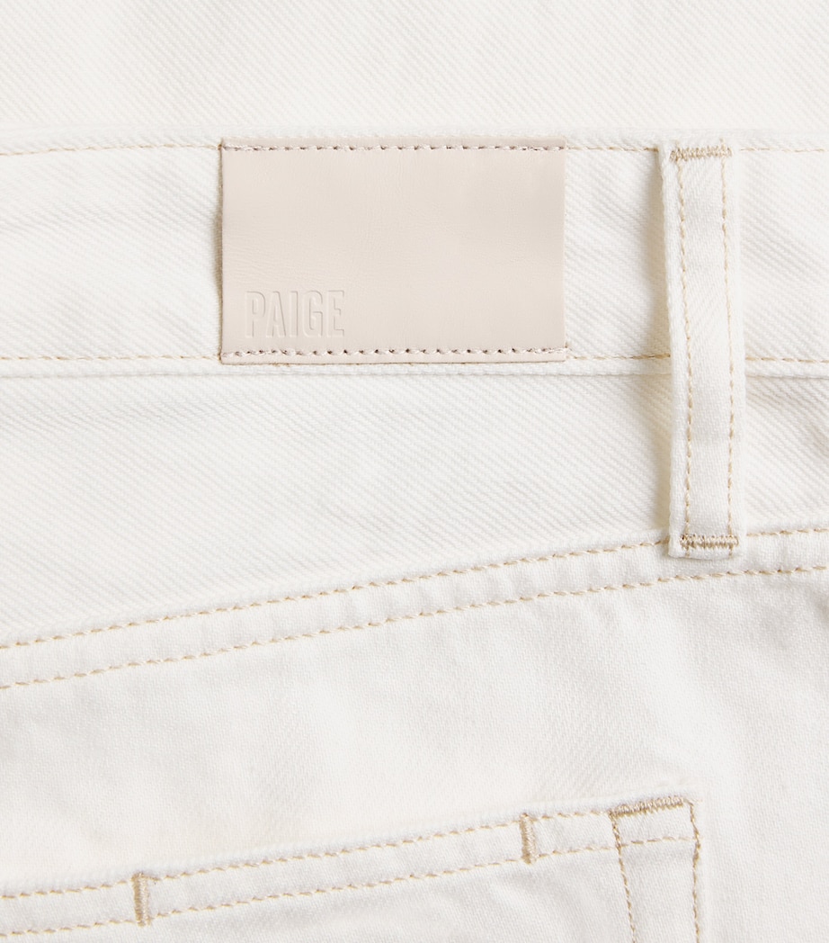 PAIGE Womens Denim Bobbi Mini Skirt Toasted Ecru Image 6