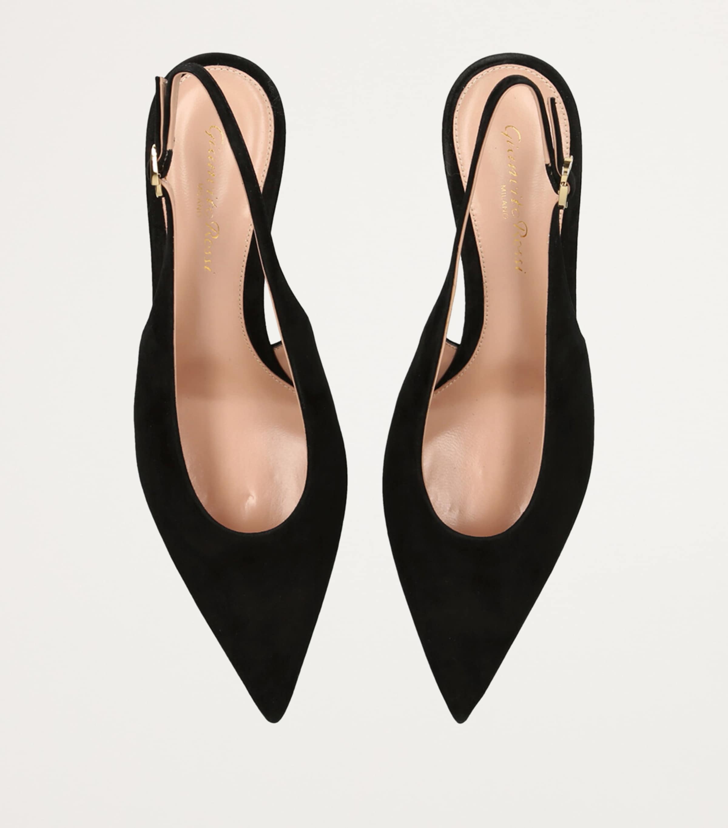 サンダル・ミュール Gianvito Rossi Black Suede High Slingback Robbie Gianvito Rossi Black Suede High Slingback Robbie Shoe – LOZURI®