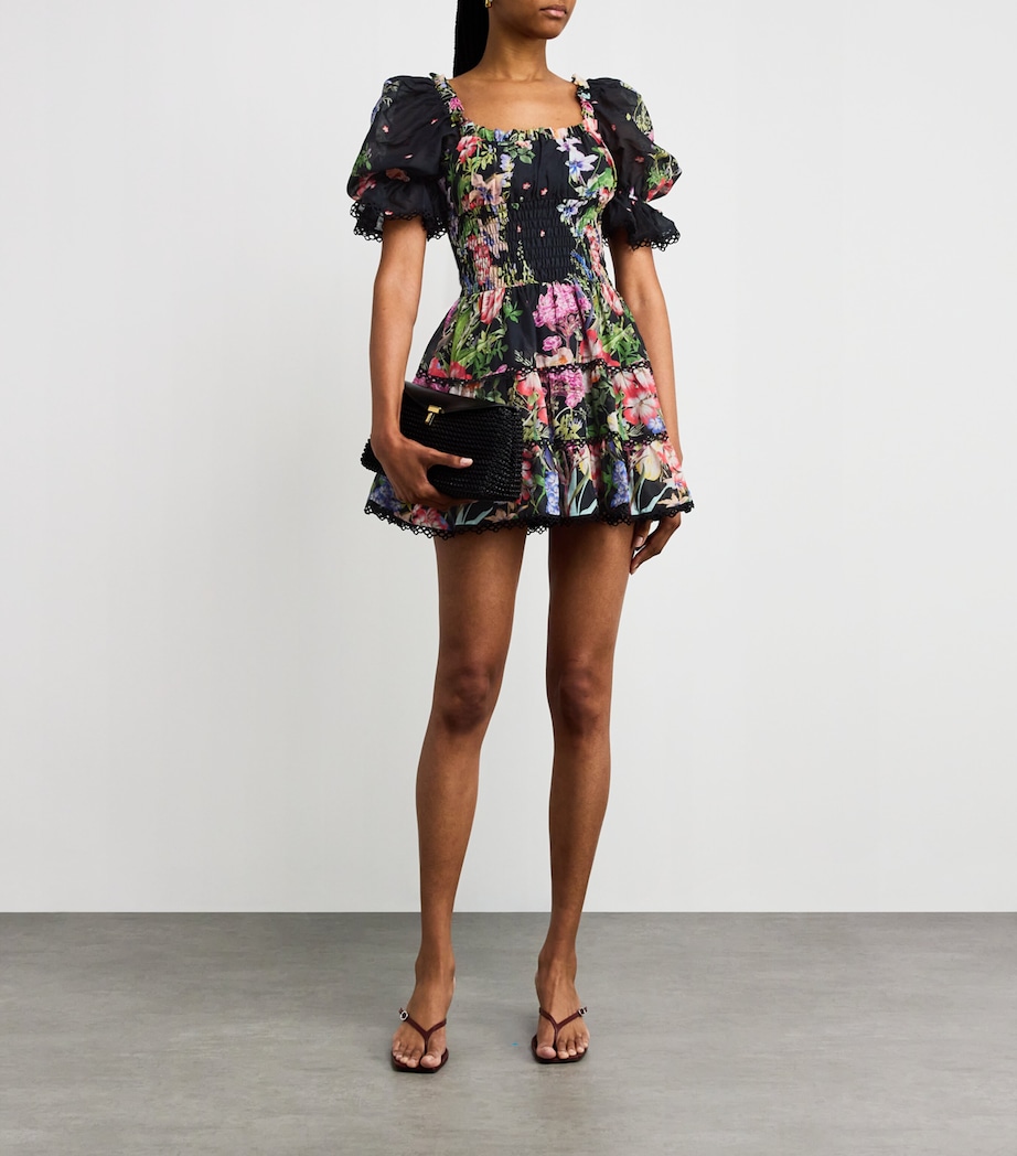 Floral Giulia Mini Dress BLACK BOTANICAL Image 2