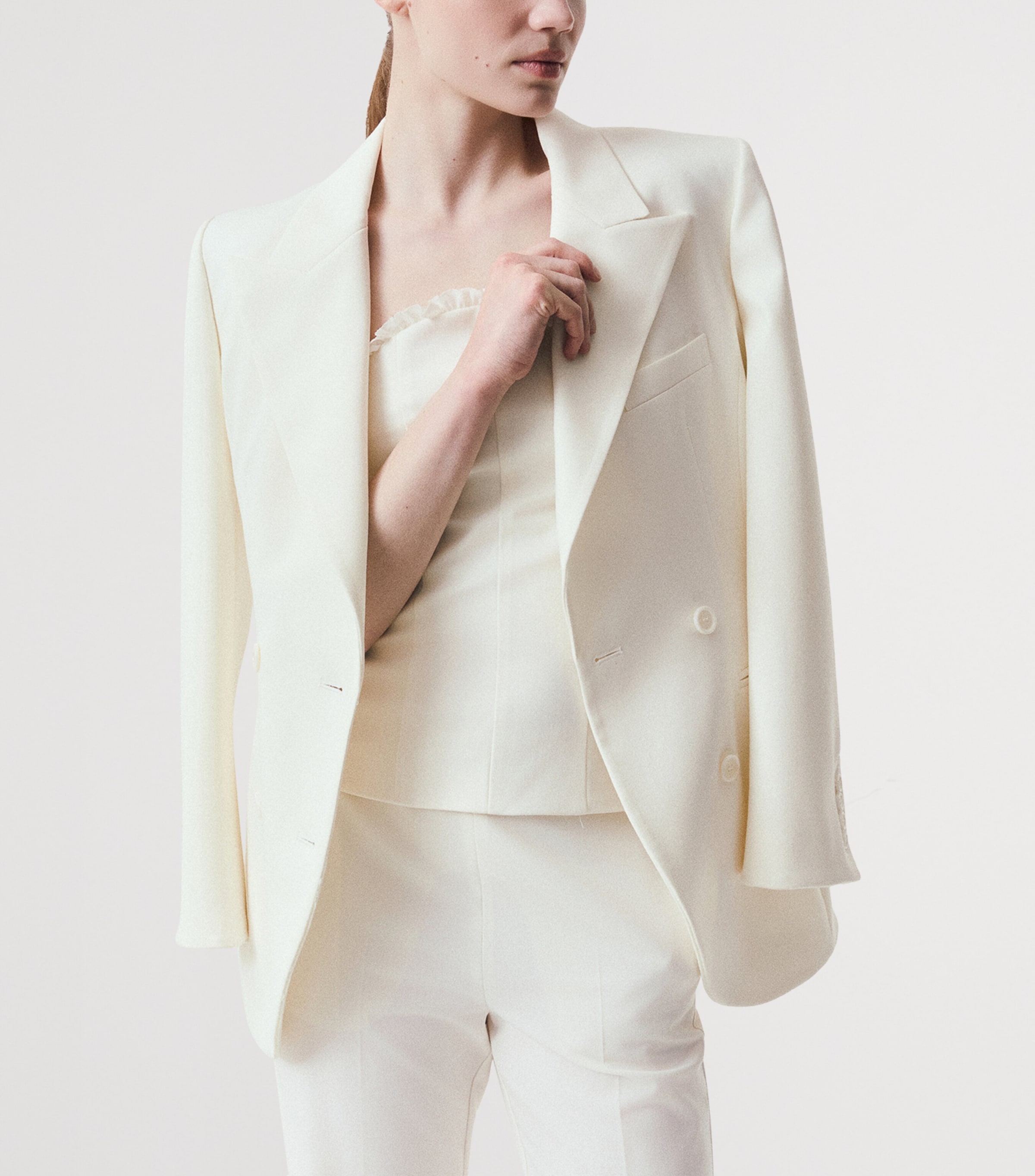 Marella Womens x Cora Corré Double-Breasted Blazer Ivory Image 4