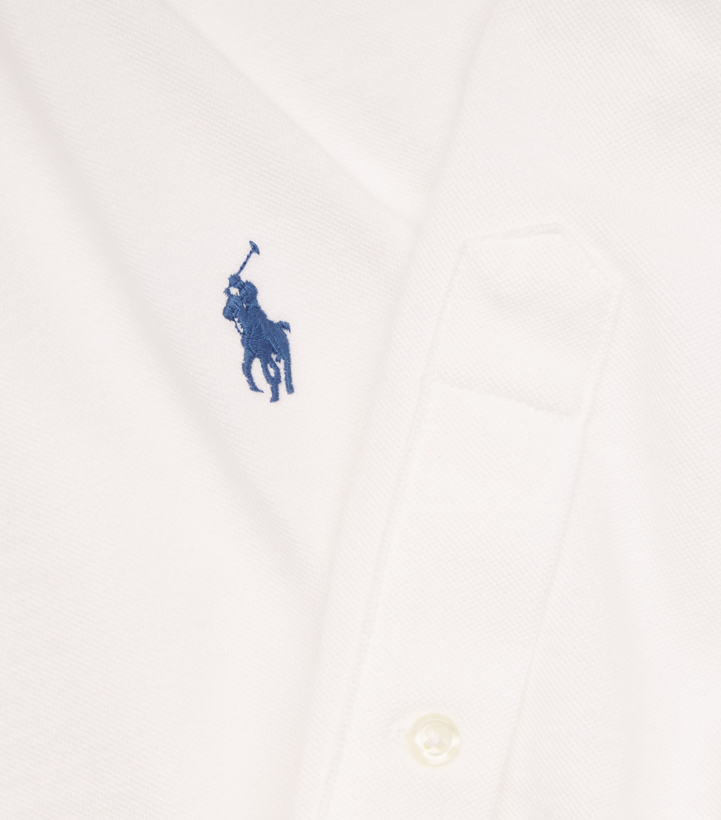 Cotton Textured Polo Shirt WHITE Image 5