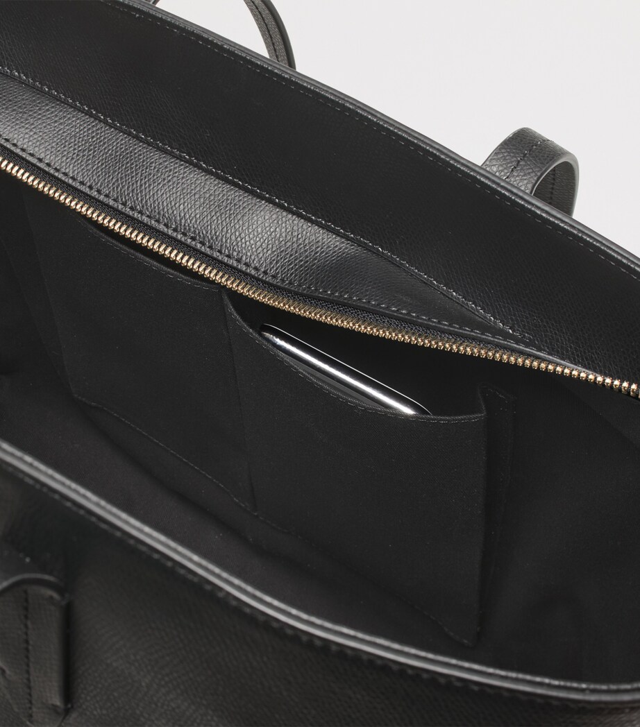 Aspinal Of London Leather East West Tote Bag Black Image 6