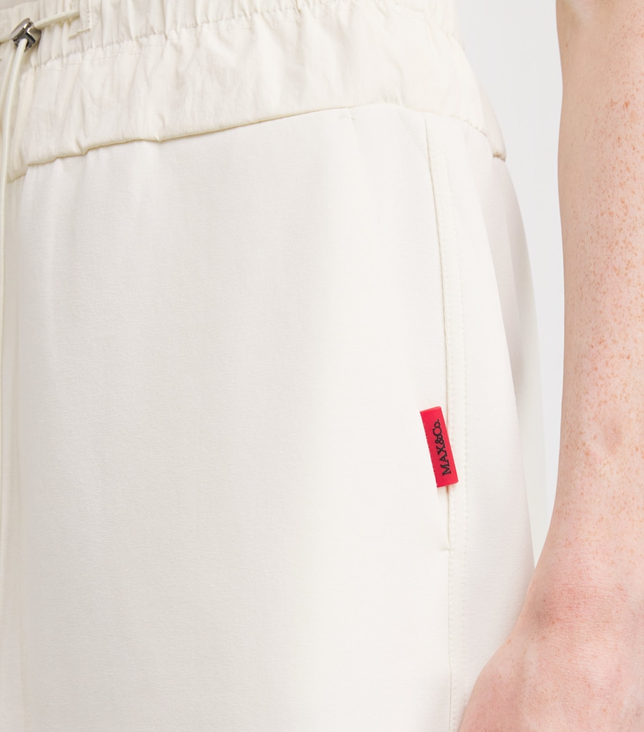 Cotton-Blend Jersey and Canvas Midi Skirt WHITE Image 6