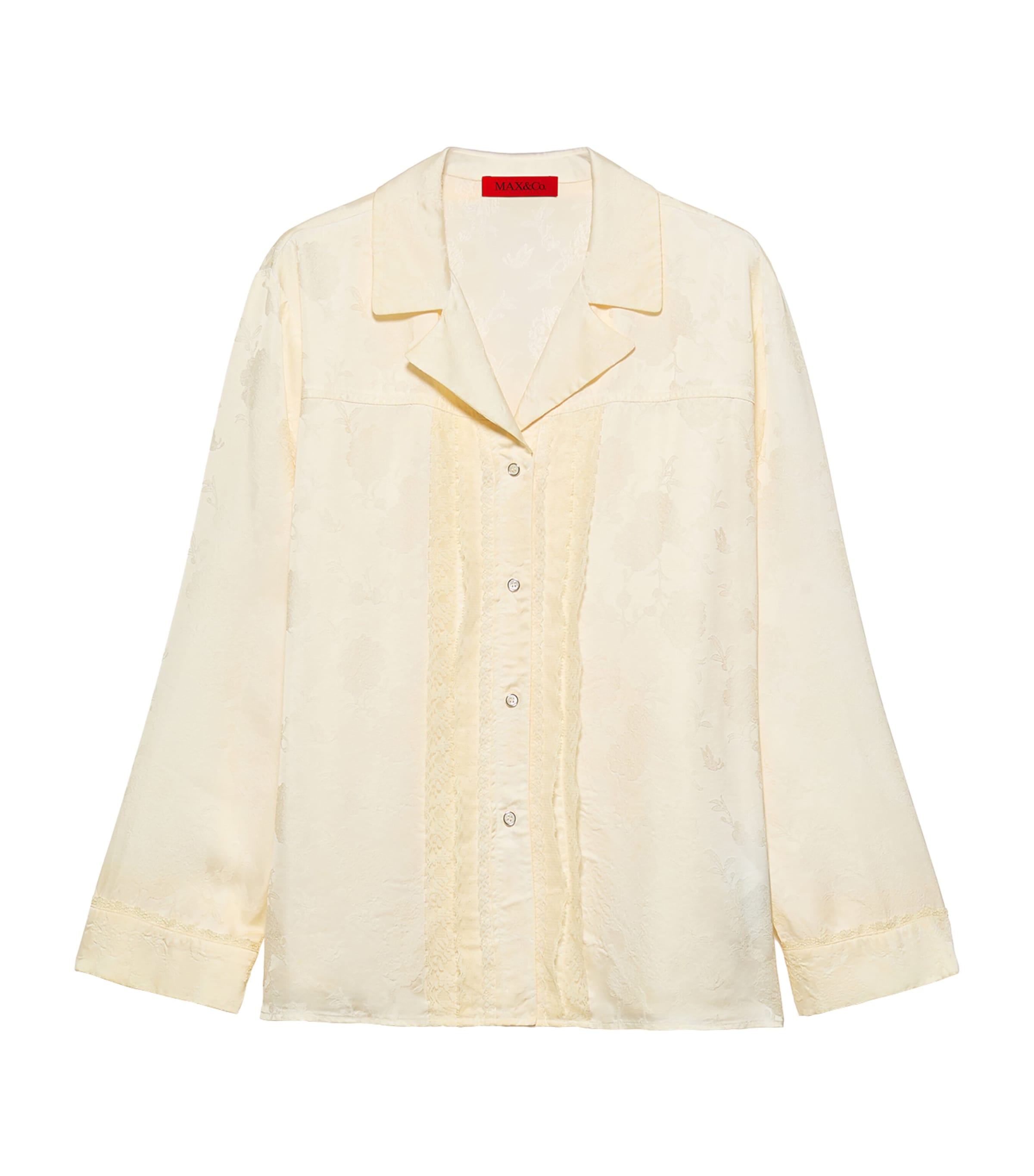 MAX&Co. Lace-Trim Shirt Banana