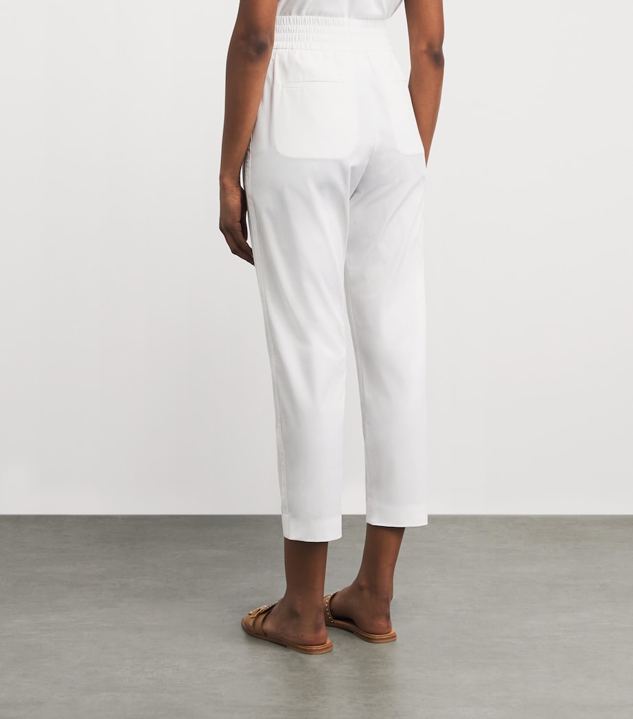 Eleventy Womens Elasticated Straight Trousers Bianco Image 5