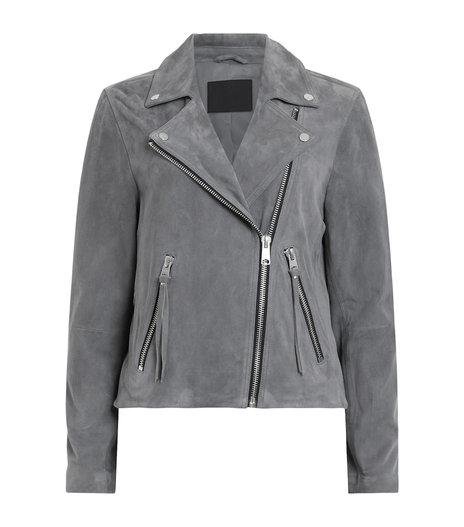 Suede Dalby Biker Jacket GHOST GREY Image 1
