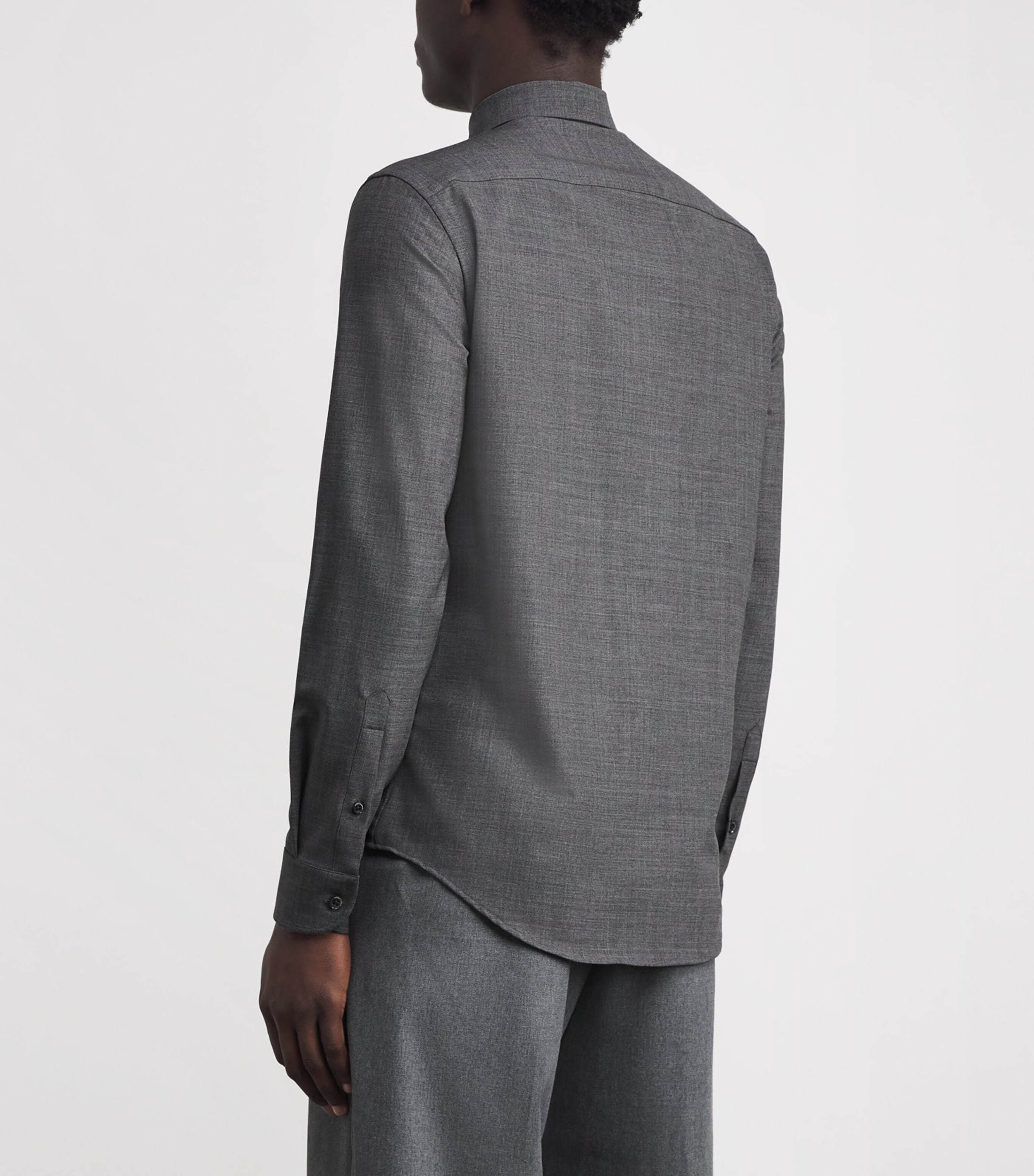 Stretch-Wool Logo Shirt O8003 Image 4