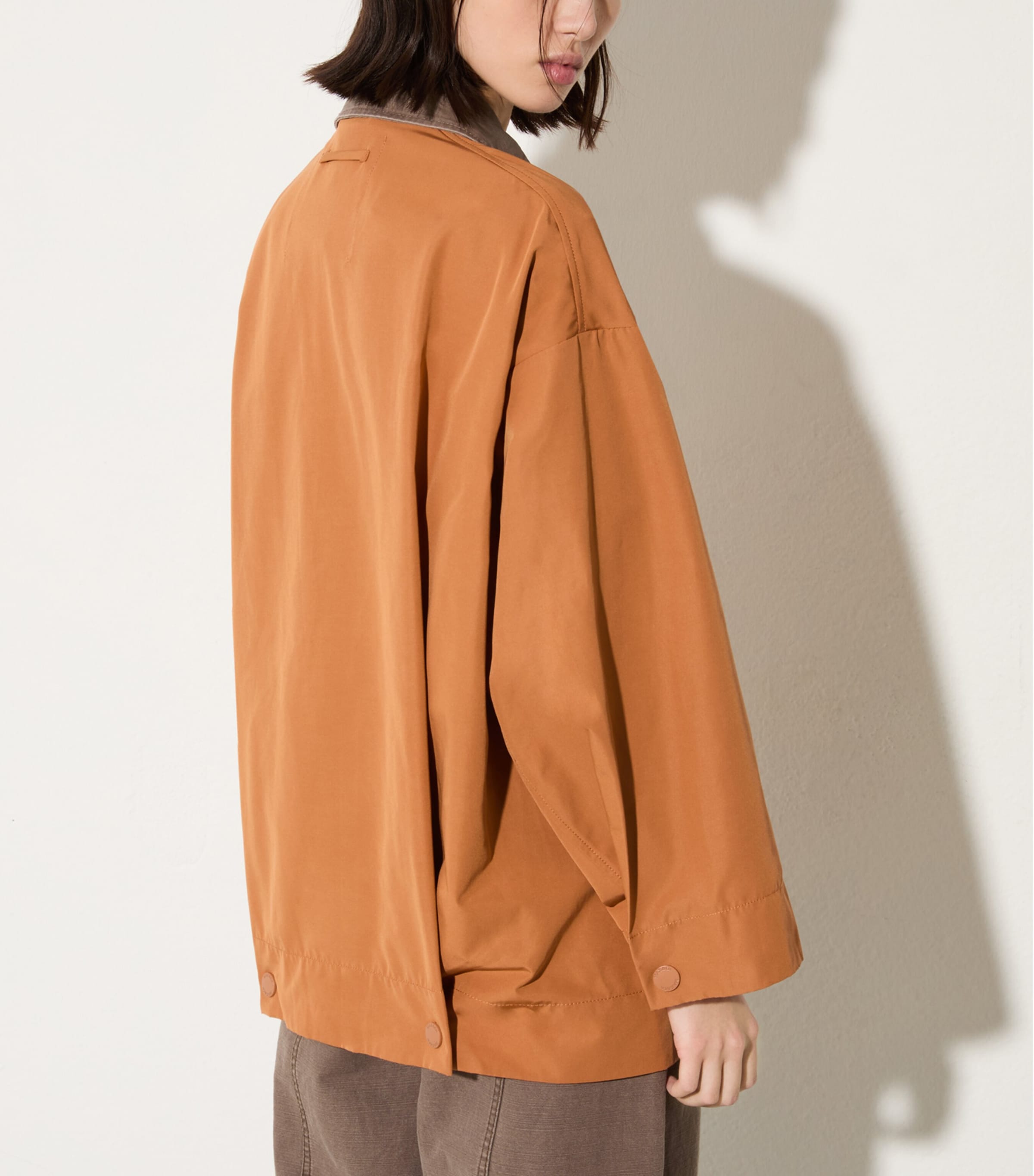 MAX&Co. Womens Relaxed Fit Raincoat Terra Cotta Image 4