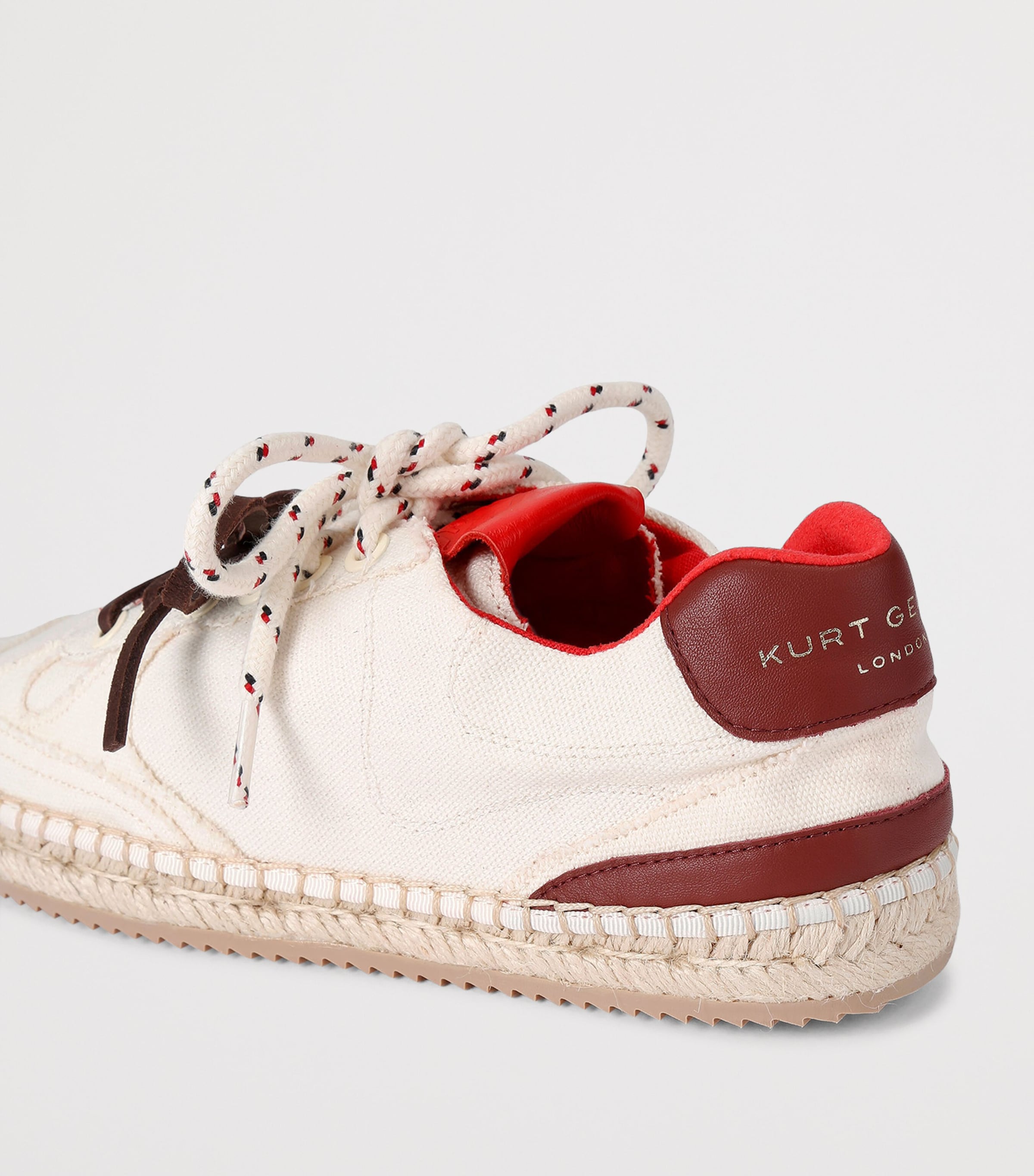 Kurt Geiger London Canvas Espadrille Sneakers White/red Image 3