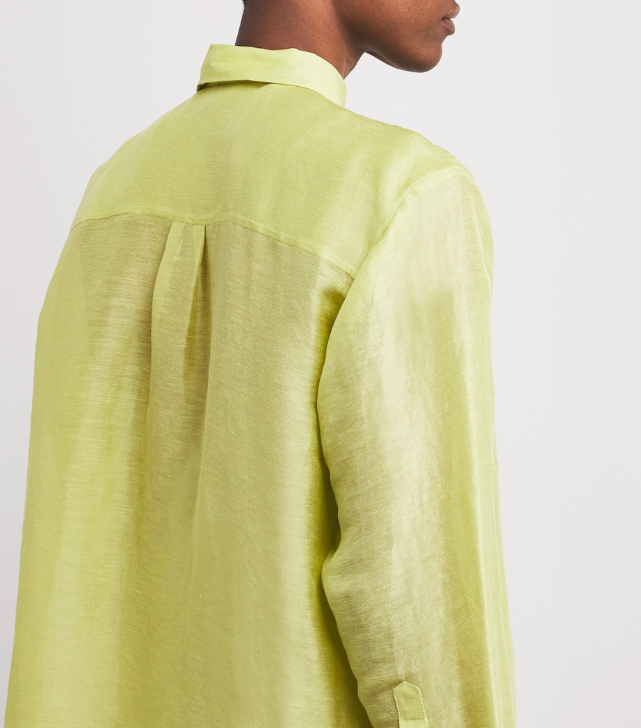 Silk-Linen Pyjama Set CELERY Image 4