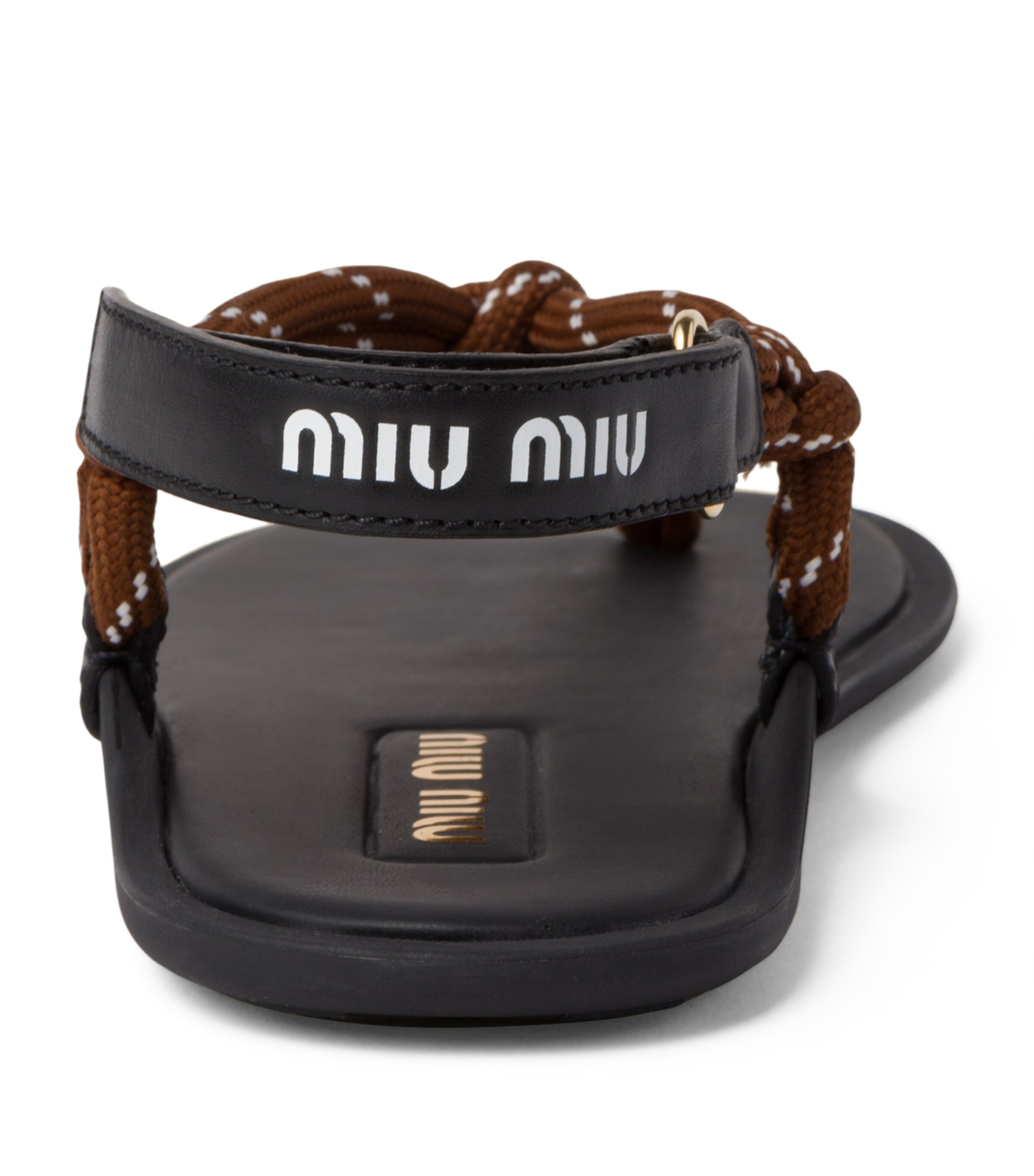 Miu Miu Brown Cord Riviere Sandals | Harrods UK