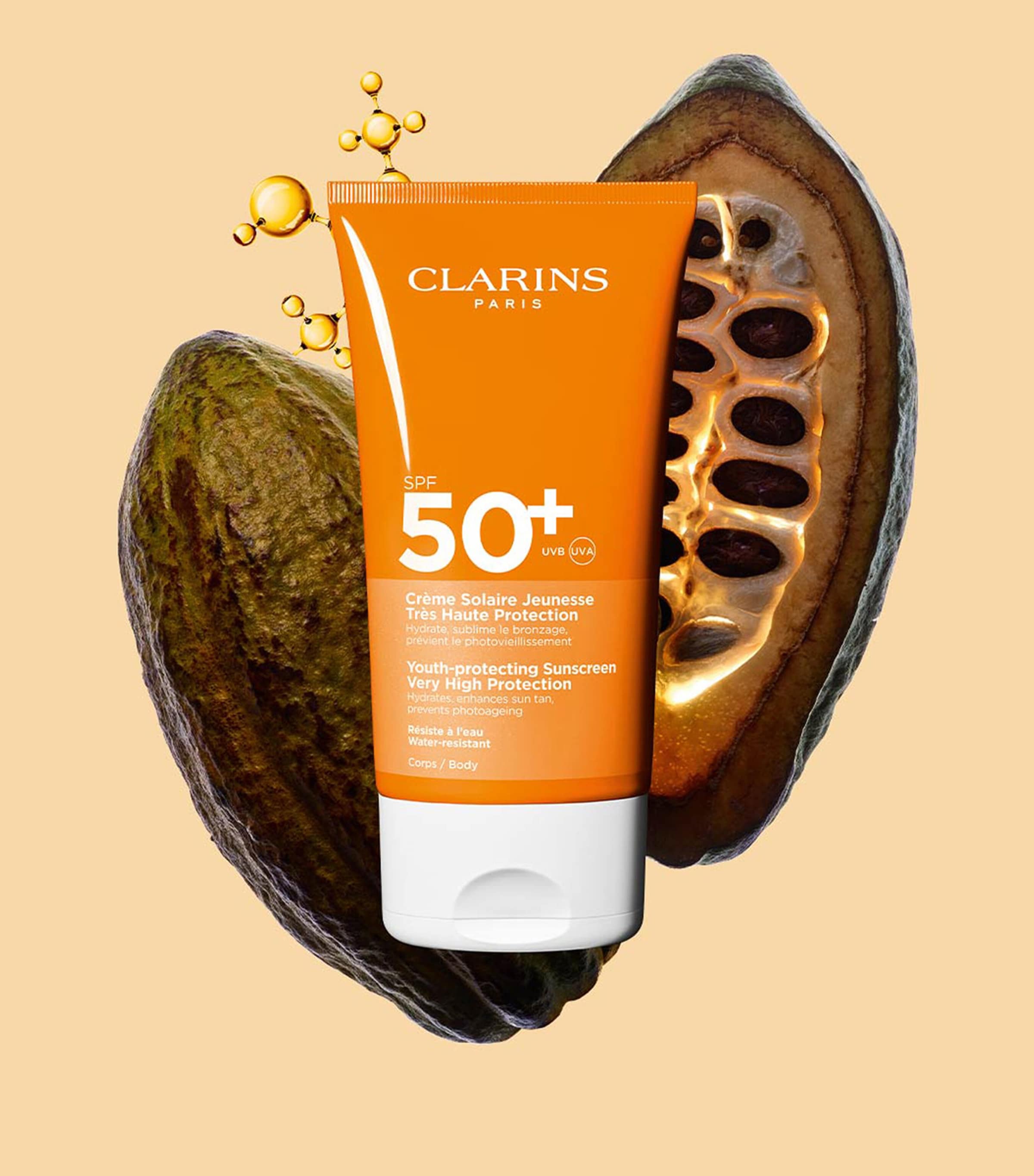 Clarins Sun Care Body Cream  SPF 50+ (150ml) Image 2