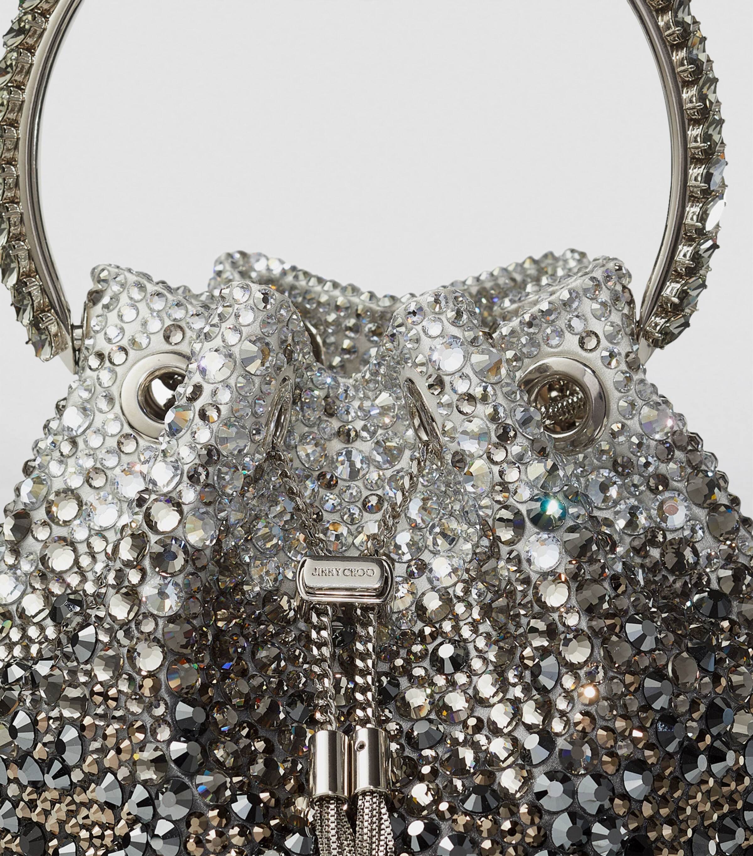 Embellished Bon Bon Top-Handle Bag BLACK/SMOKE/CLEAR Image 7