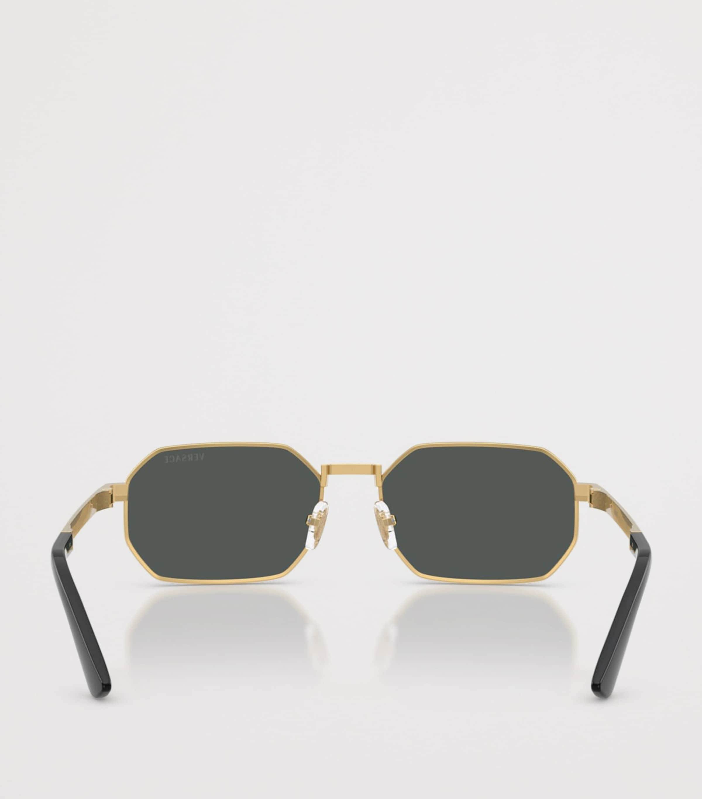 Versace Metal VE2297 Rectangle Sunglasses Gold Image 4