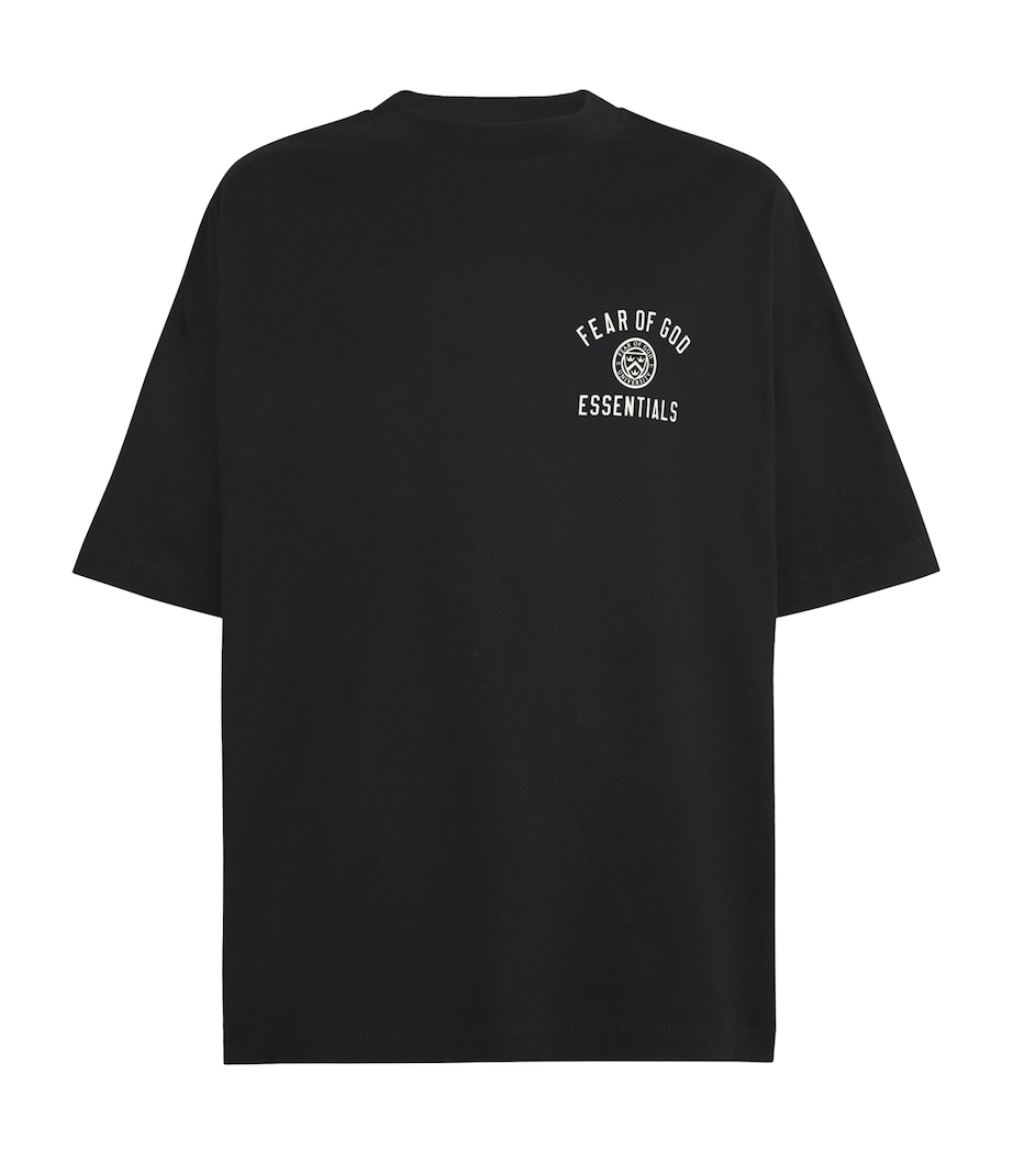 Cotton University Crest Logo T-Shirt BLACK Image 1