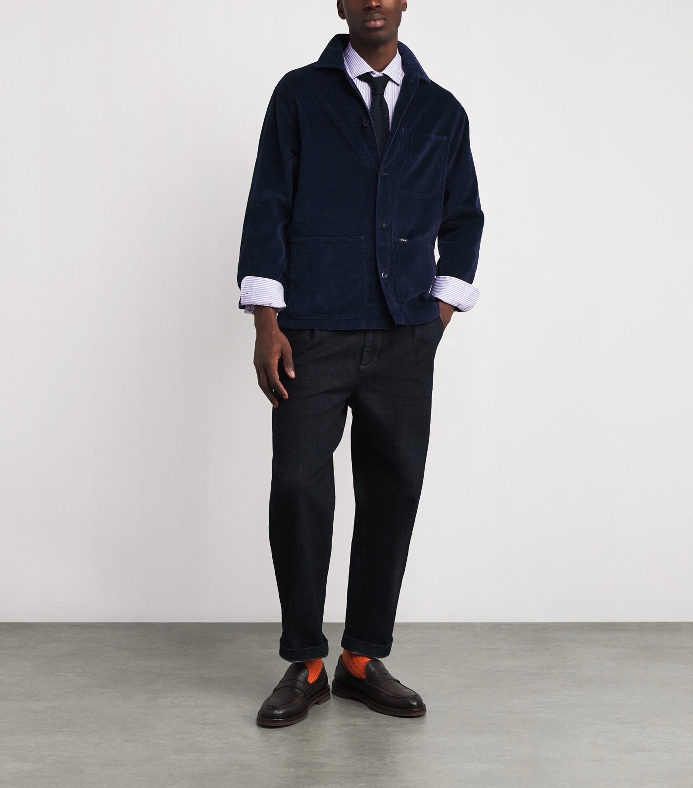 Cotton Poplin Stripe Shirt PURPLE Image 2